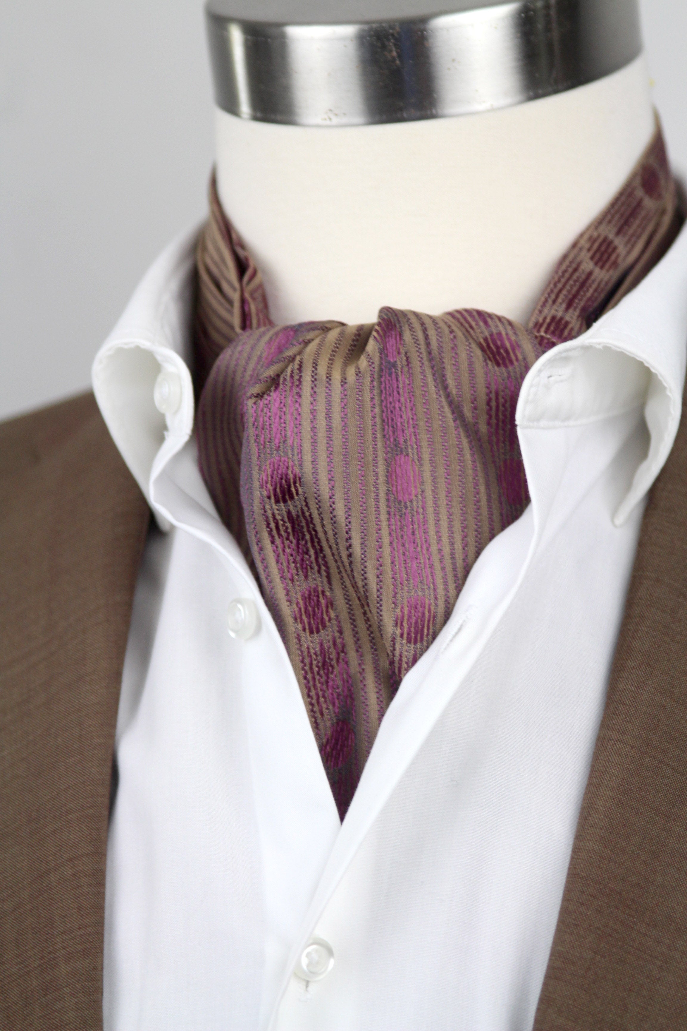 Brown Cravat Ascot Tie