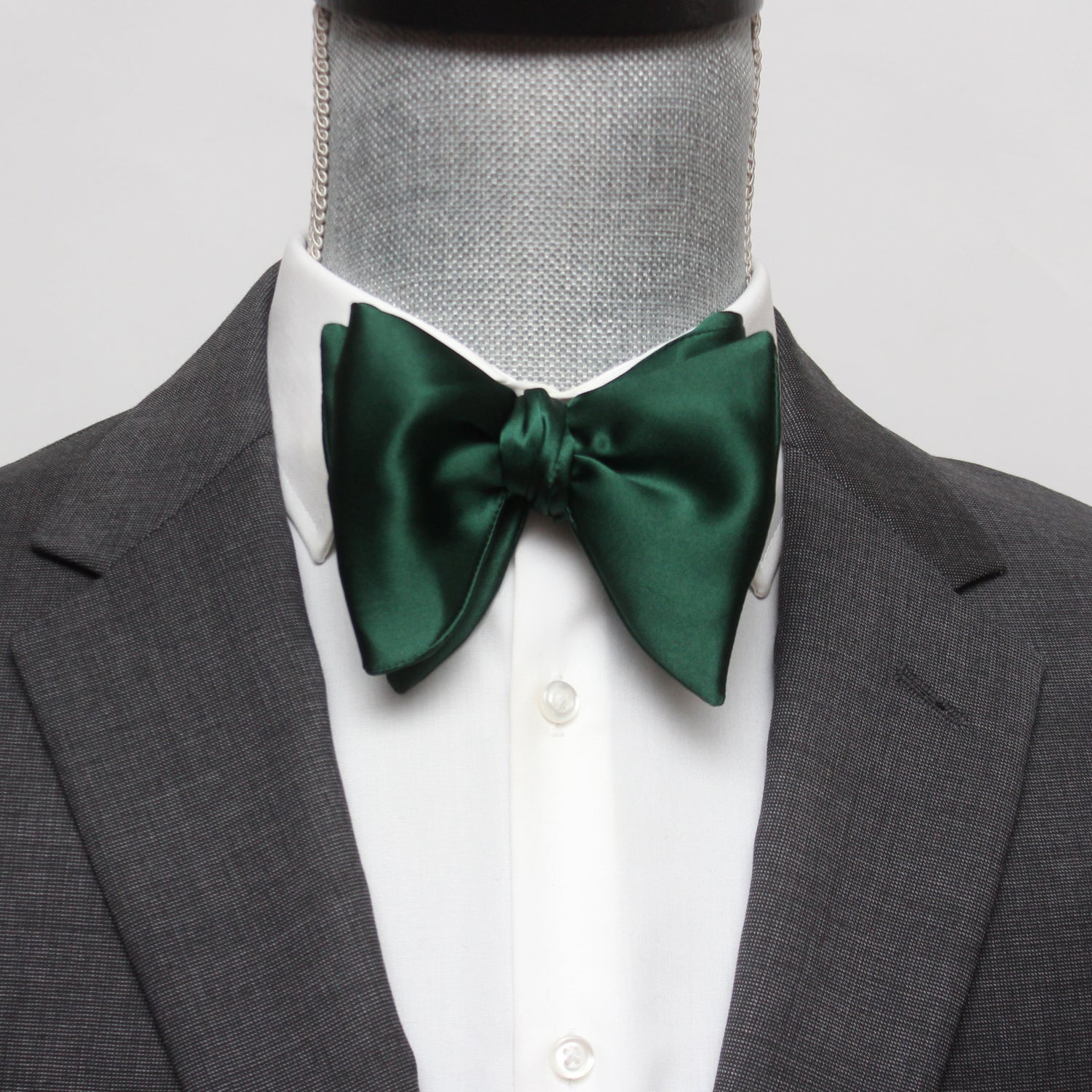 Emerald Green Men's Large Silk Bow Tie