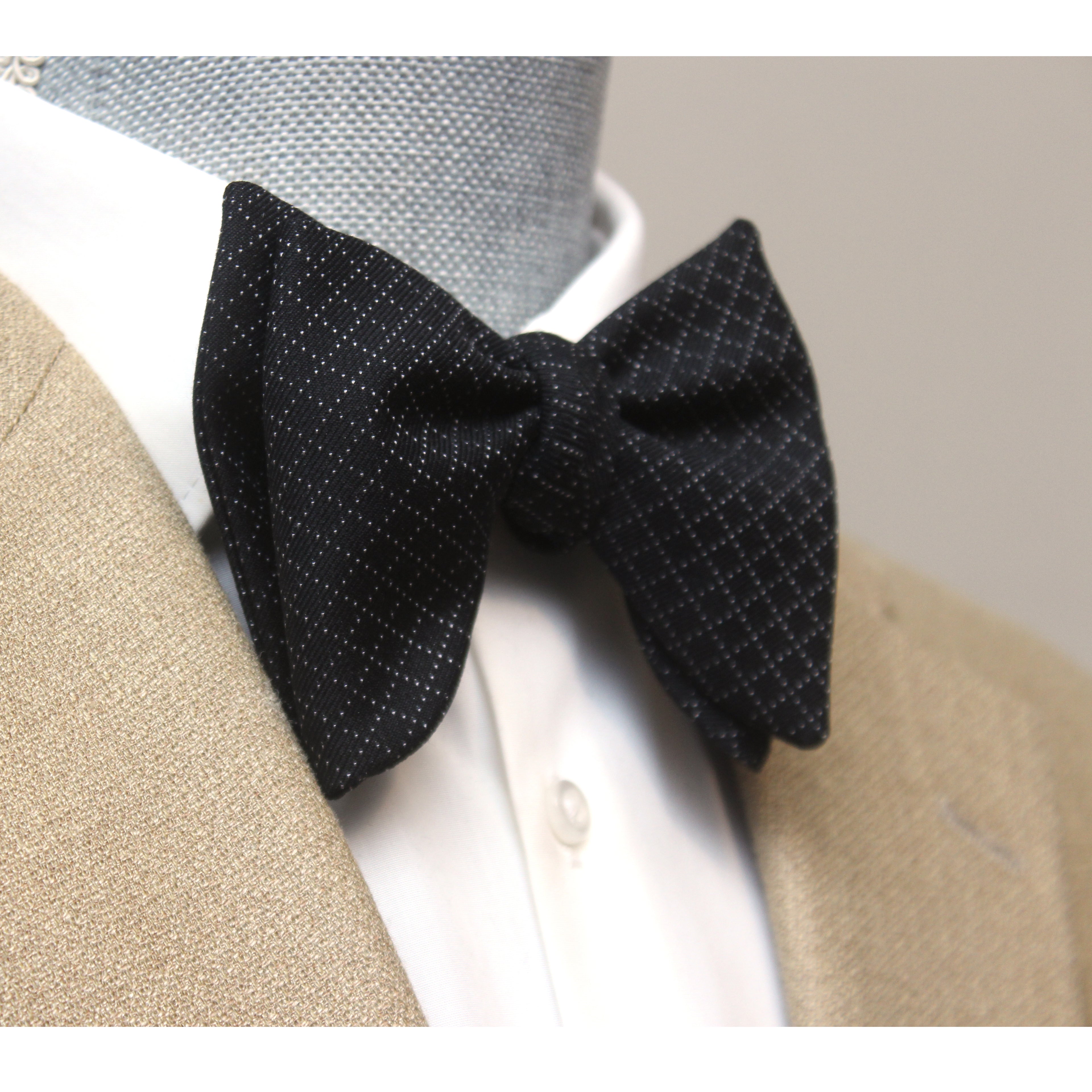 Big Butterfly Black Silk Bow Tie