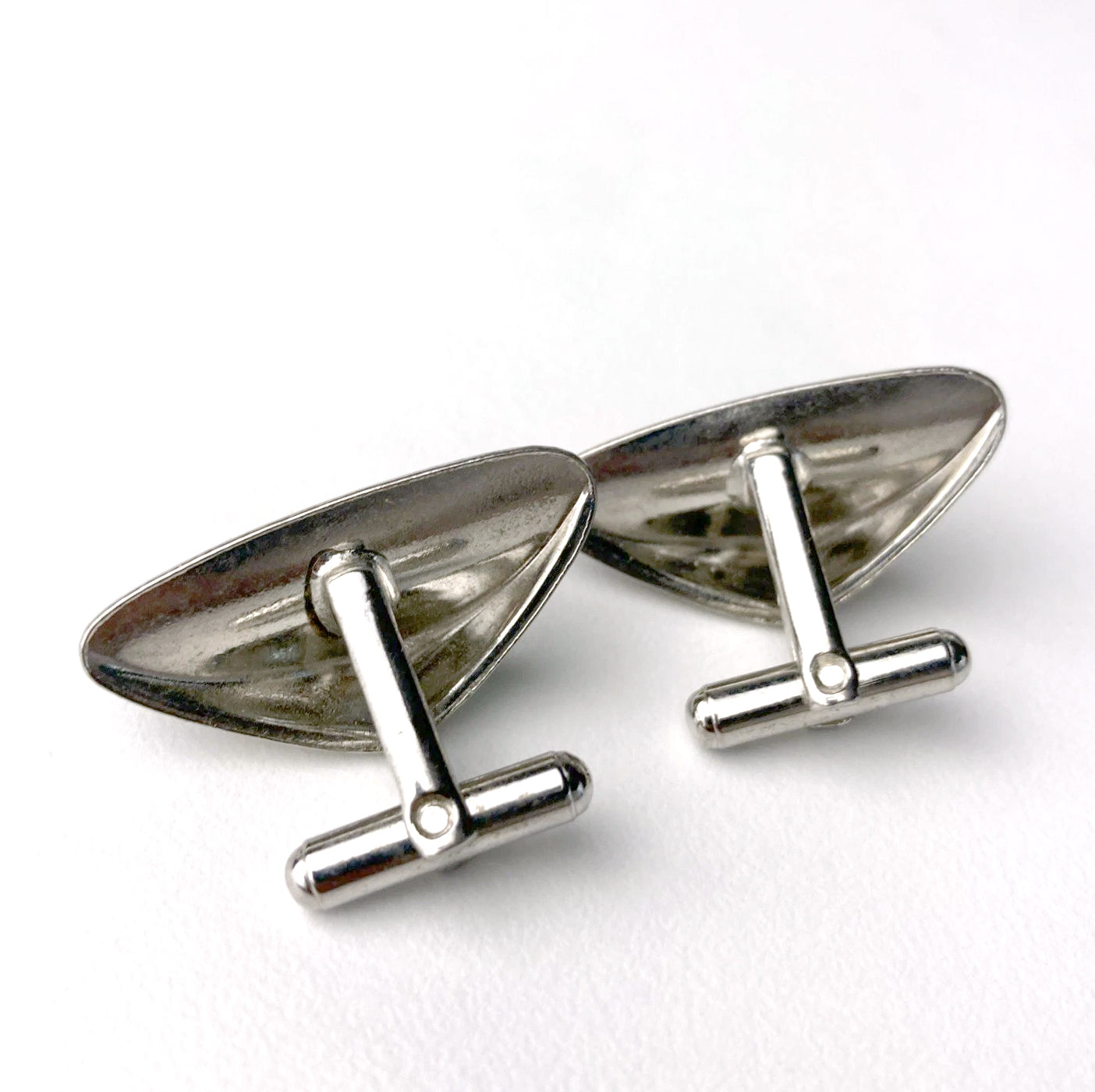 Vintage Antique Abstract Triangle Metal Cufflinks