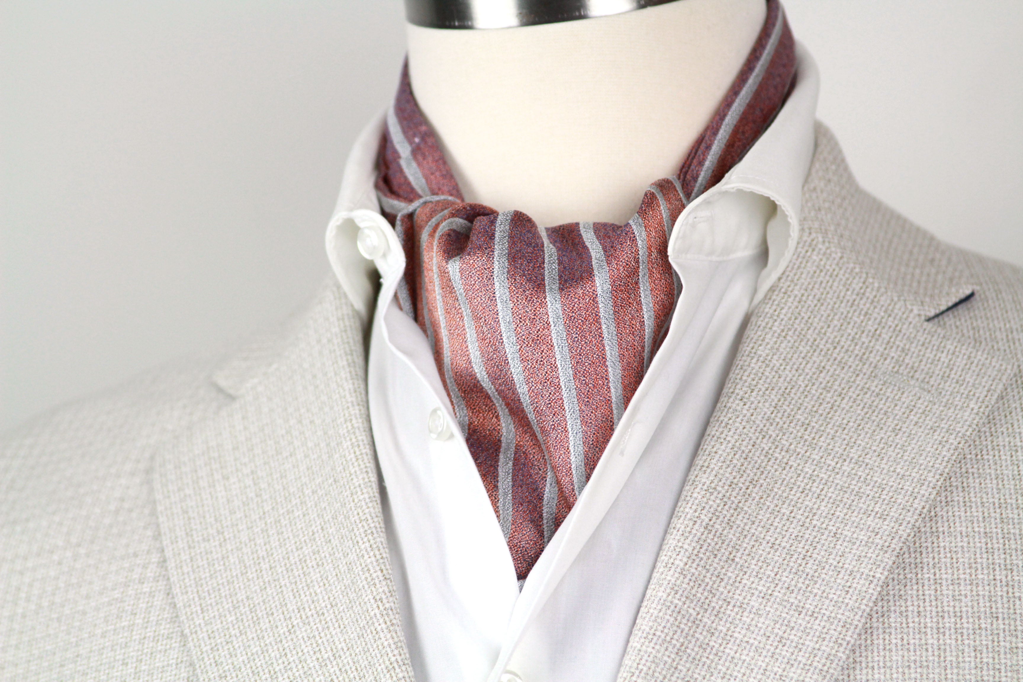 Silk Striped Ascot