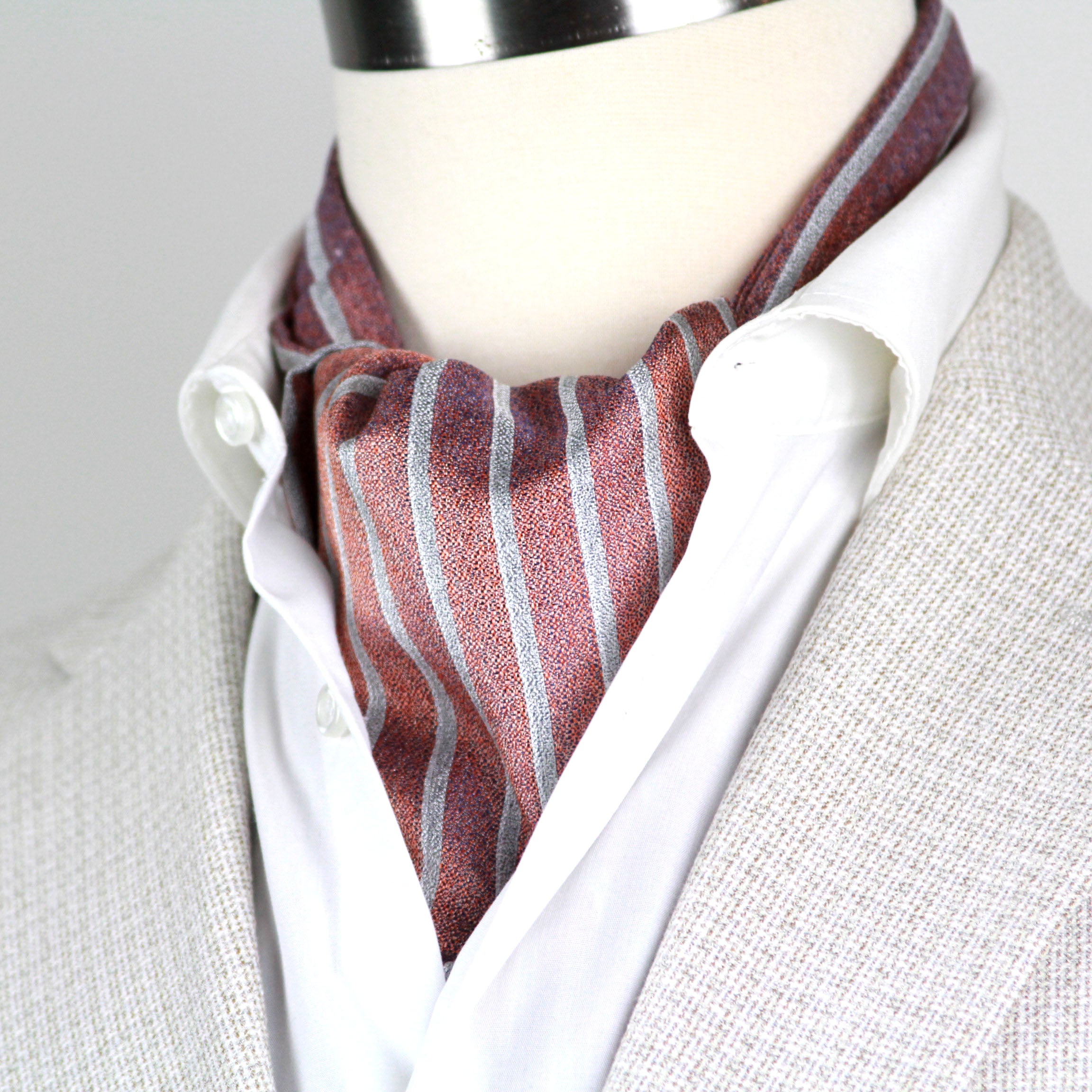 Silk Striped Ascot