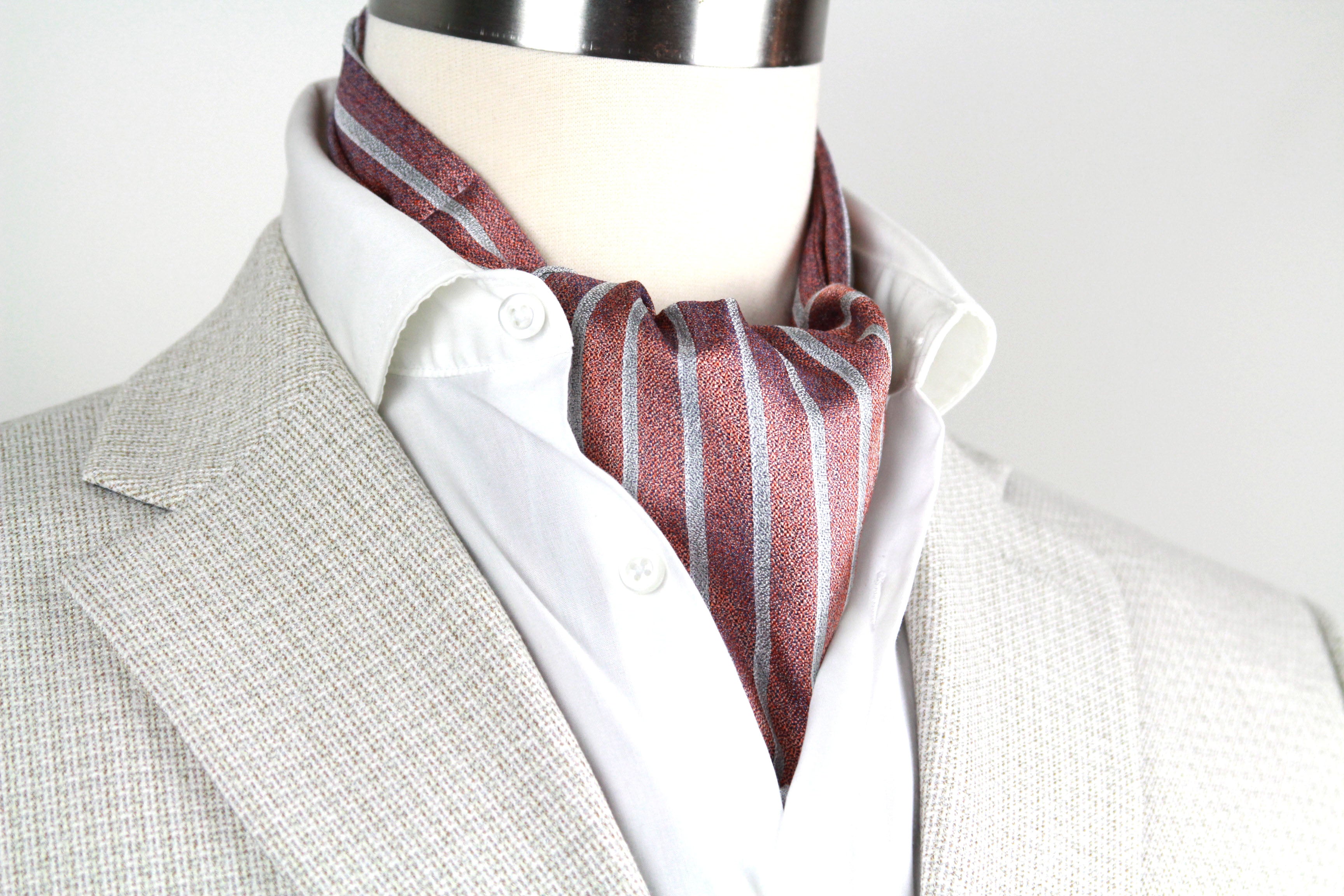 Silk Striped Ascot