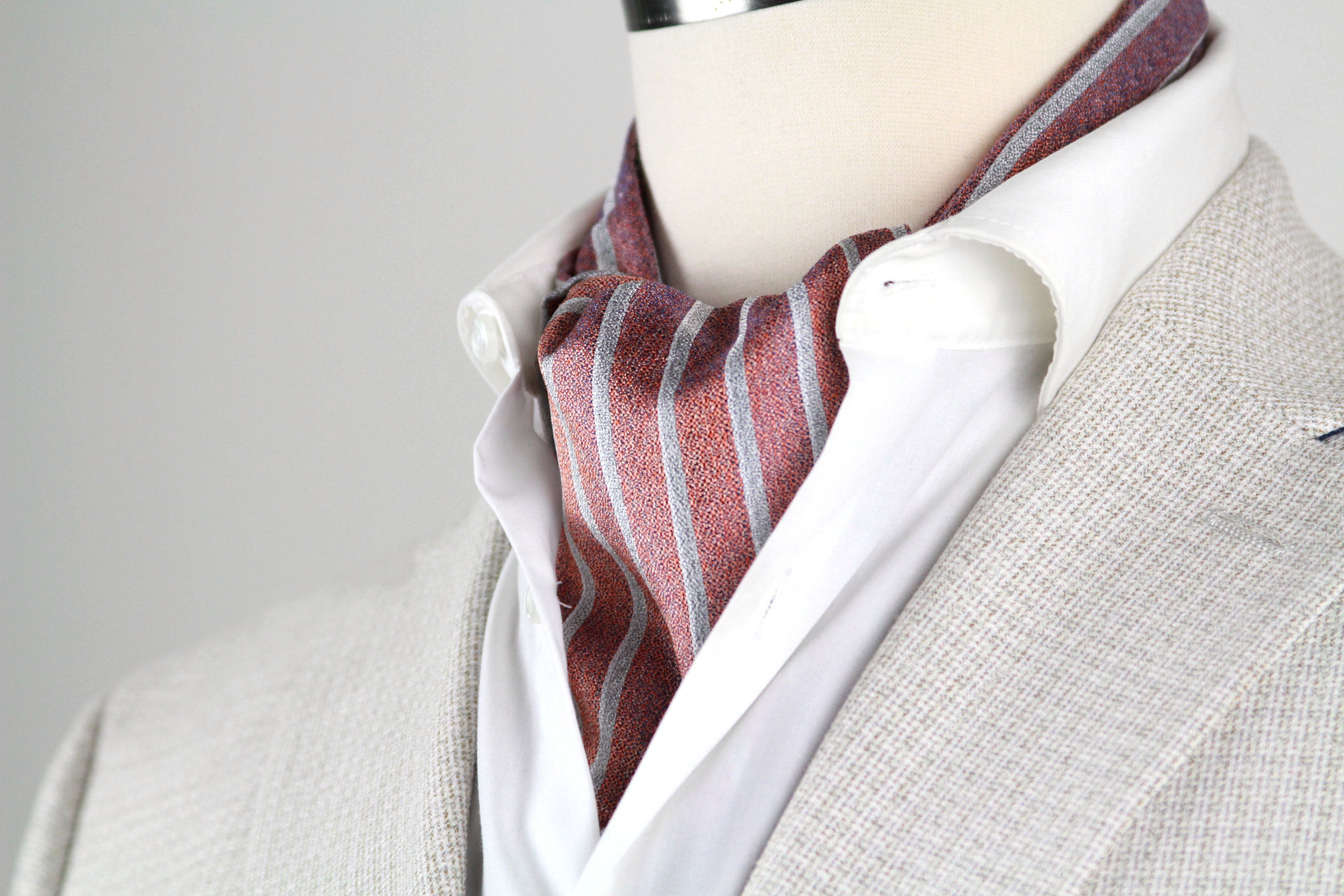 Silk Striped Ascot