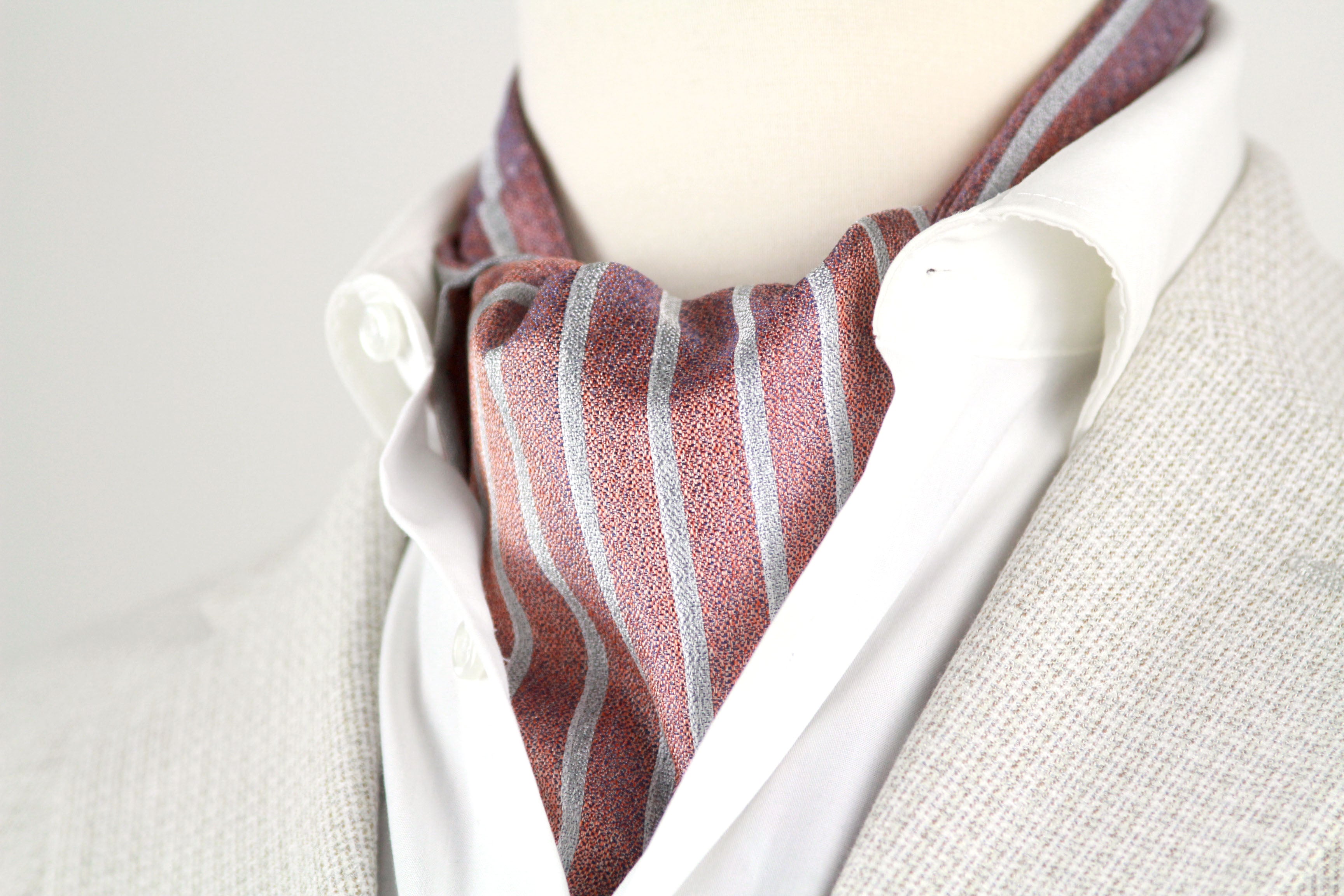 Silk Striped Ascot