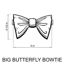 Load image into Gallery viewer, Big Butterfly Blue Floral Silk Bow Tie
