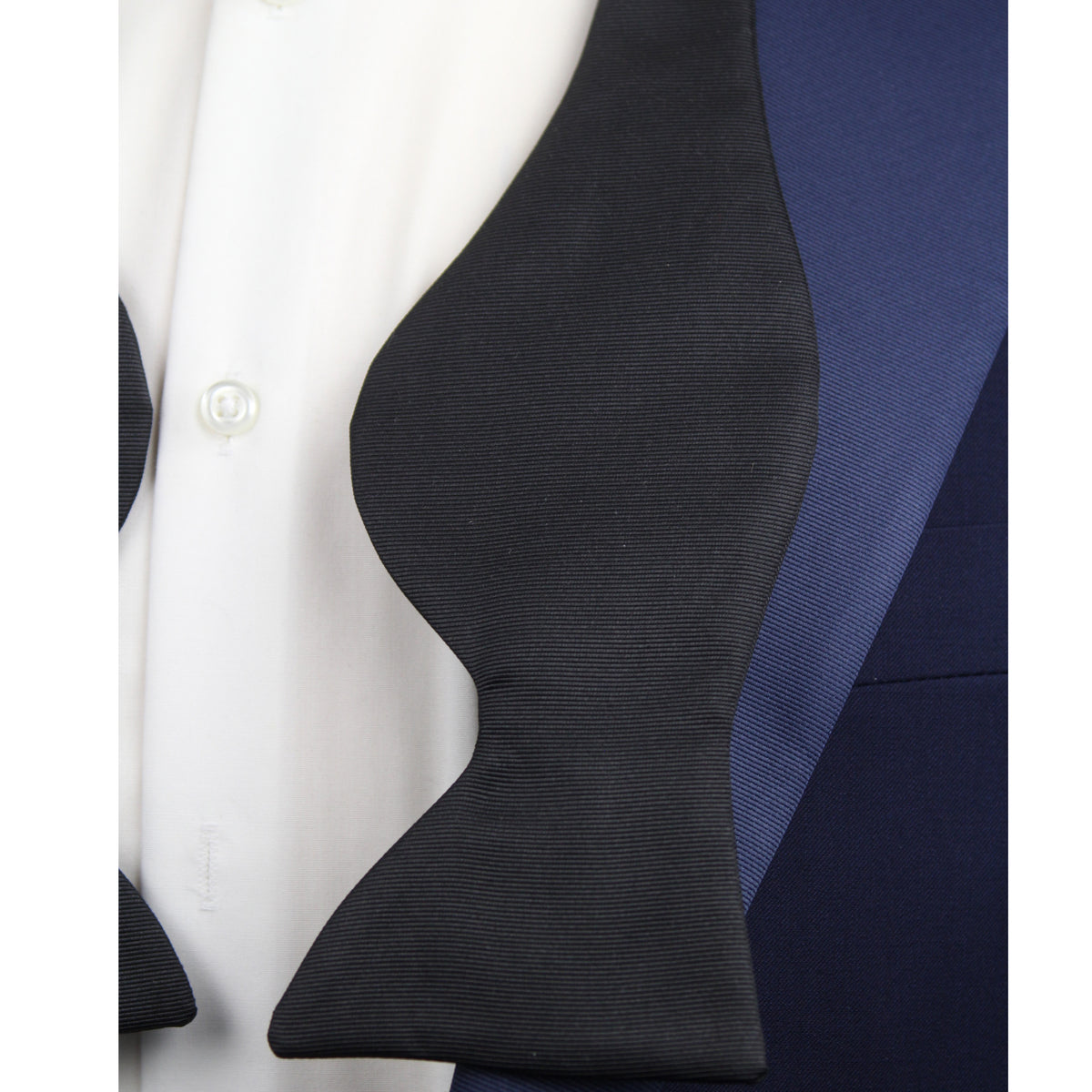 Black Large Grosgrain Silk Tuxedo Bow Tie | Self-Tie Formal Bowtie