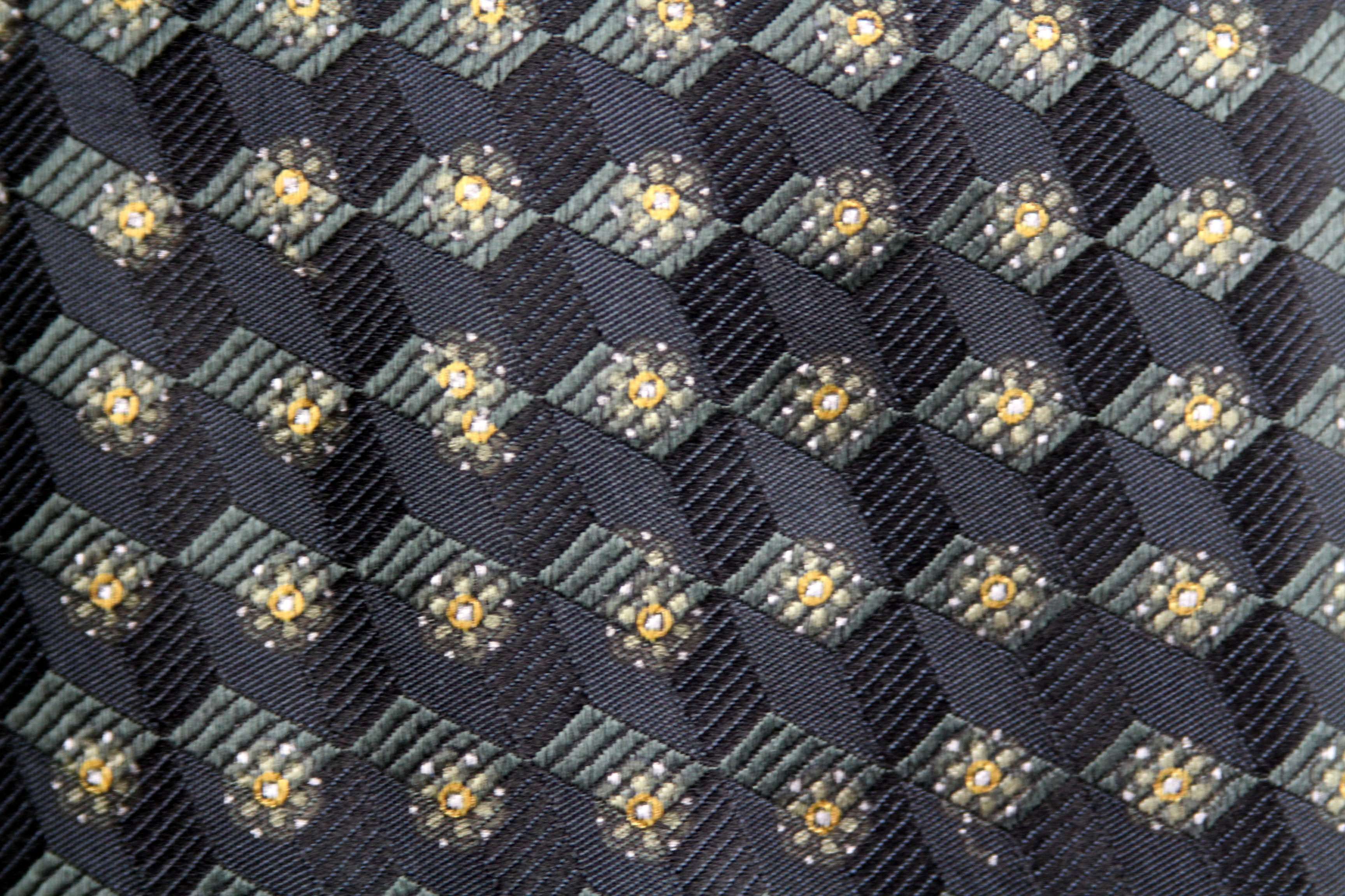 Black Mens Ascot with geometric pattern