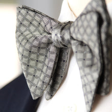 Load image into Gallery viewer, Grey Big Butterfly Silk Bow Tie
