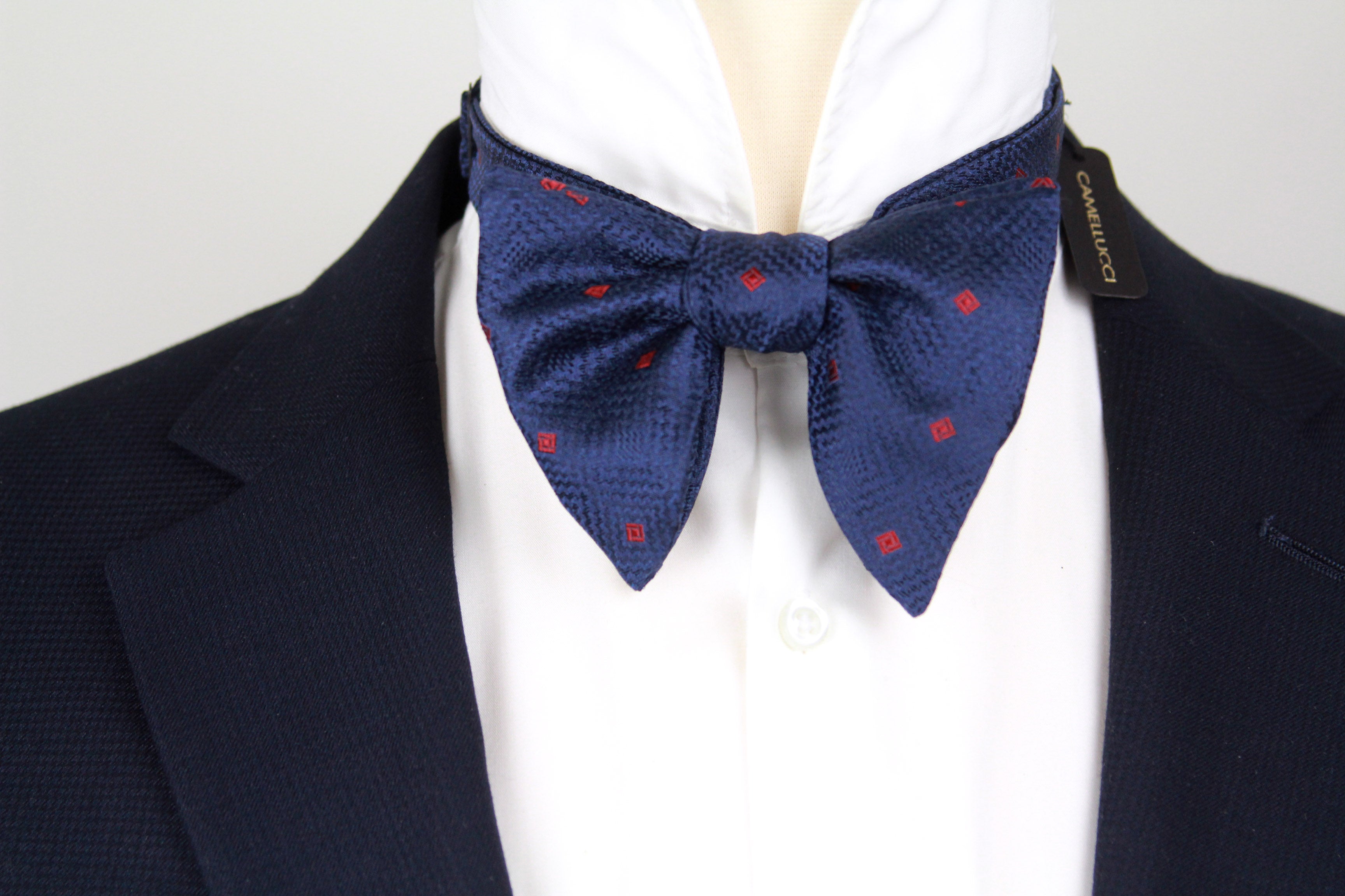 Navy Polka Dot Big Butterfly