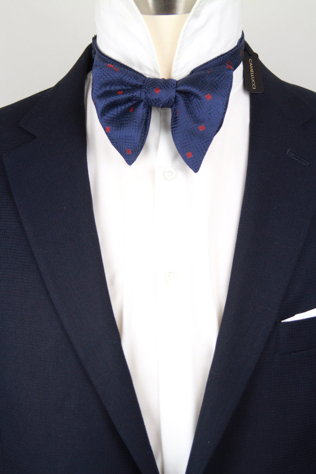Navy Polka Dot Big Butterfly