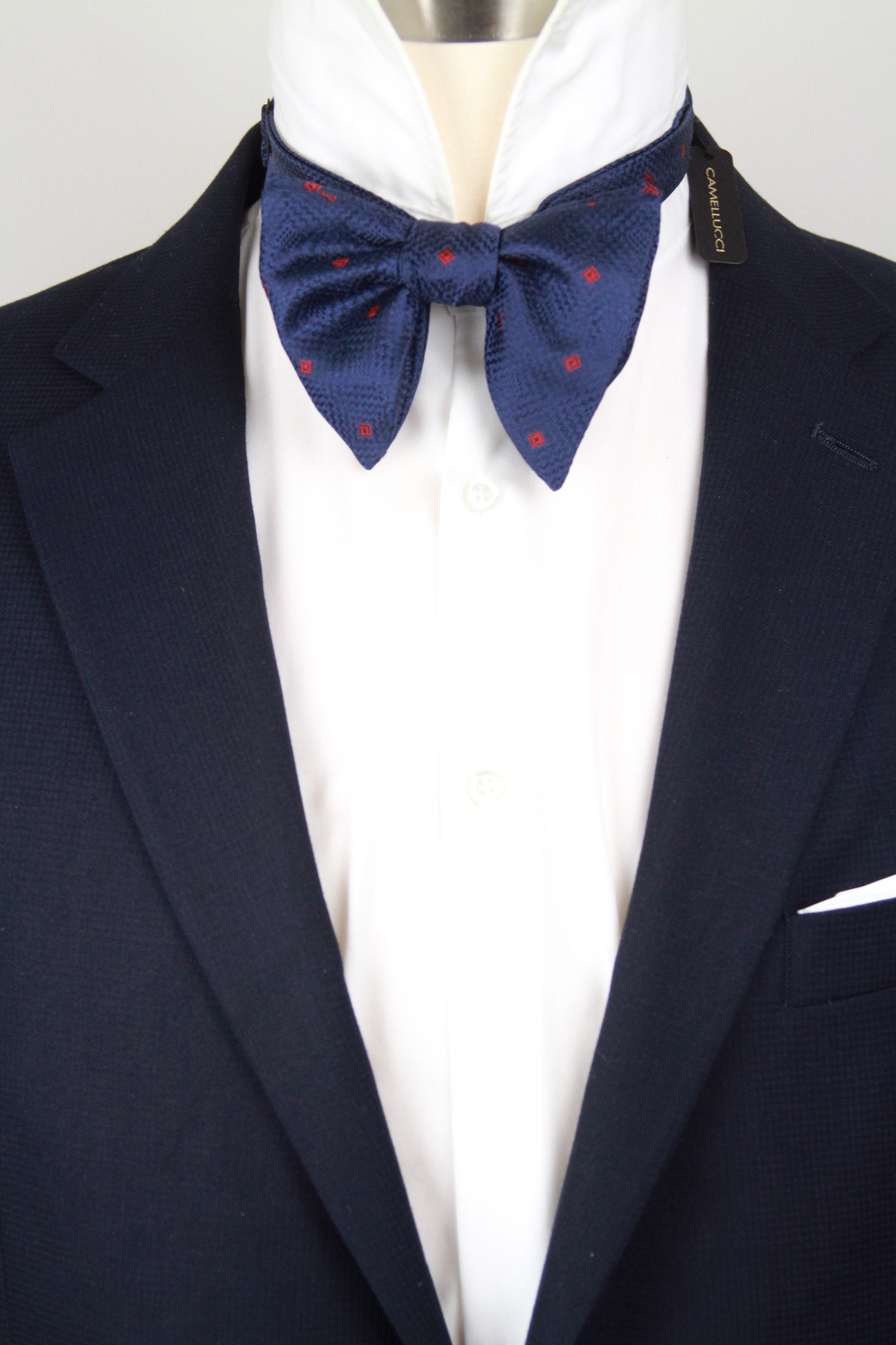 Navy Polka Dot Big Butterfly