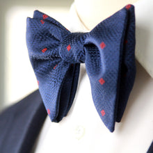 Load image into Gallery viewer, Navy Polka Dot Big Butterfly
