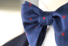 Load image into Gallery viewer, Navy Polka Dot Big Butterfly
