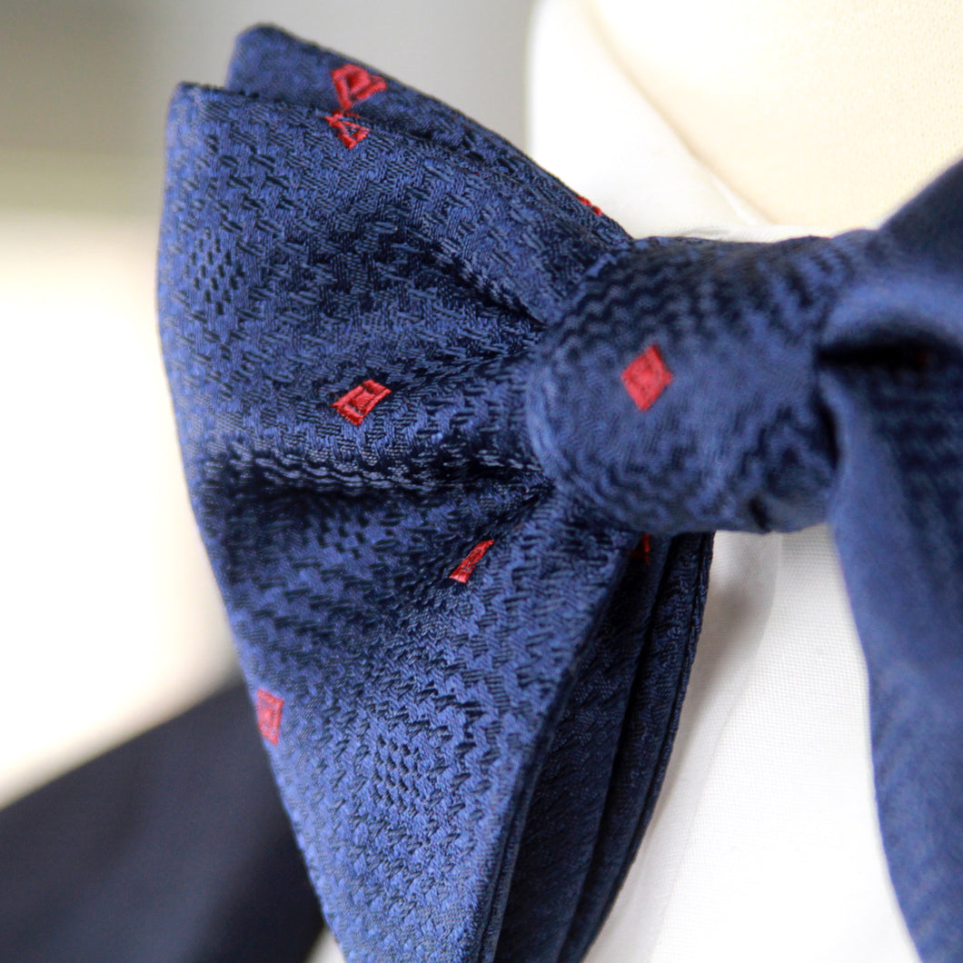 Navy Polka Dot Big Butterfly