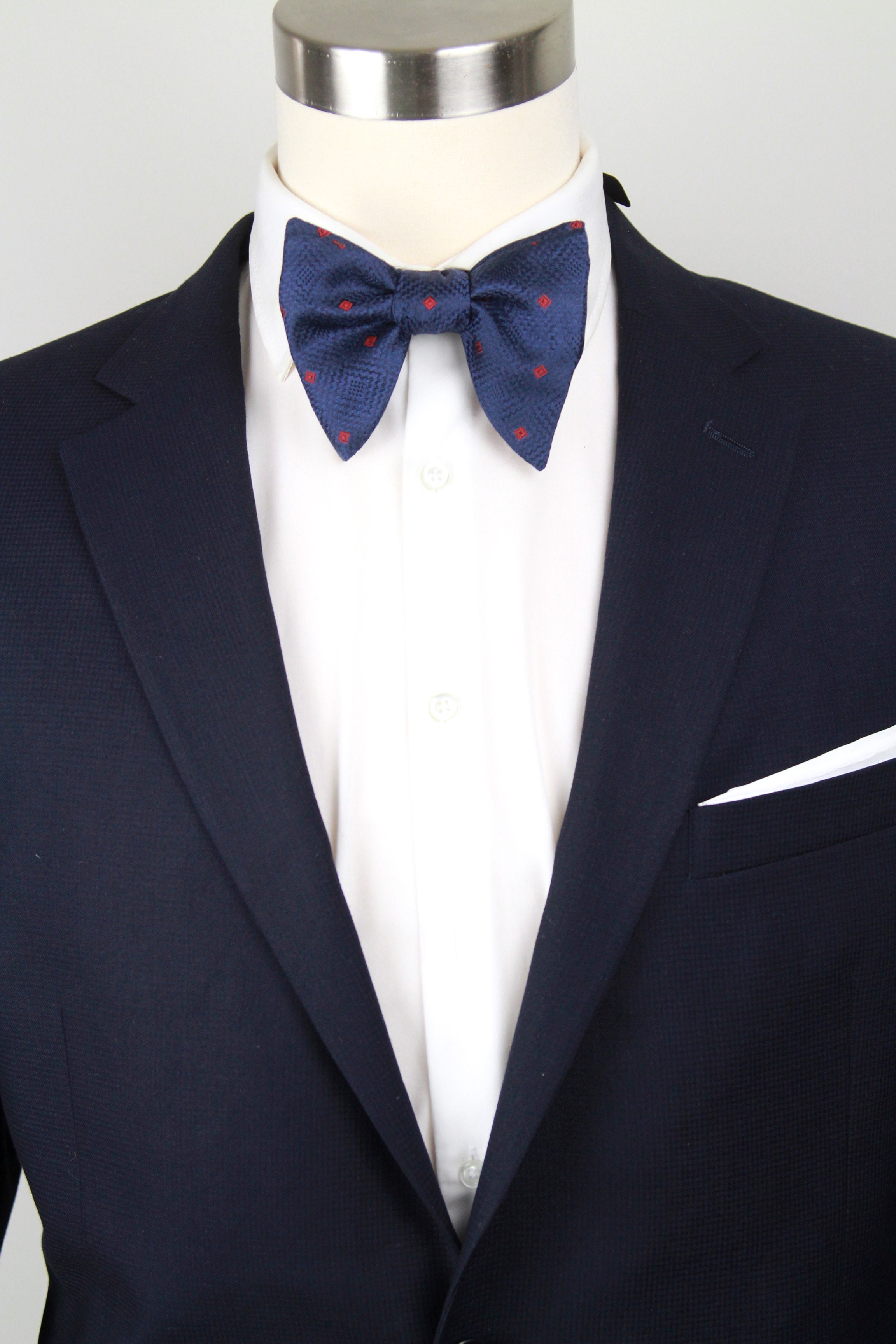 Navy Polka Dot Big Butterfly