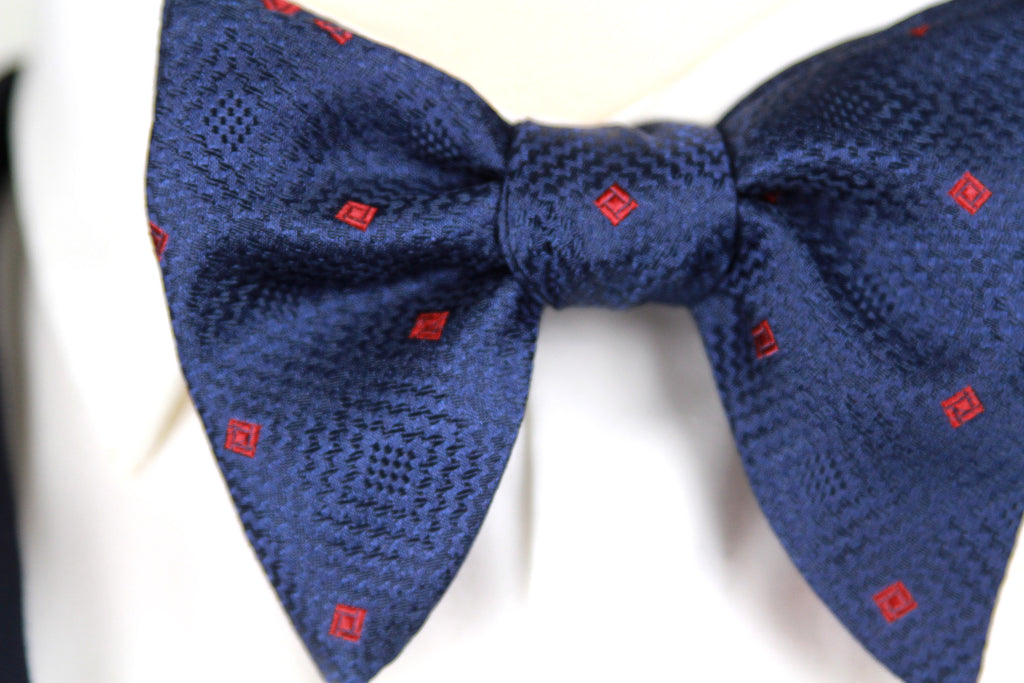 Navy Polka Dot Big Butterfly