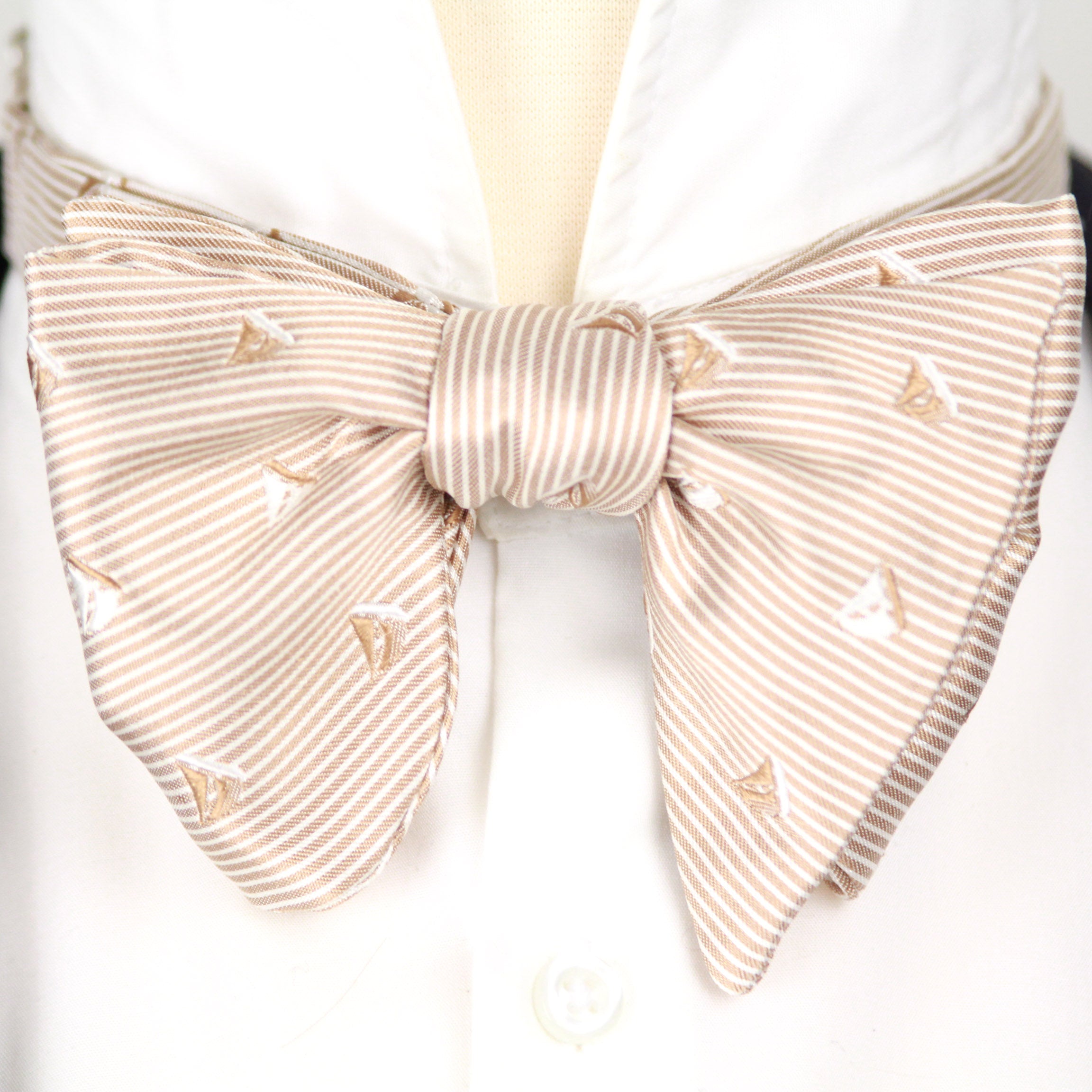 Boat Motive Silk Large Bow Tie