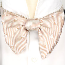 Load image into Gallery viewer, Boat Motive Silk Large Bow Tie
