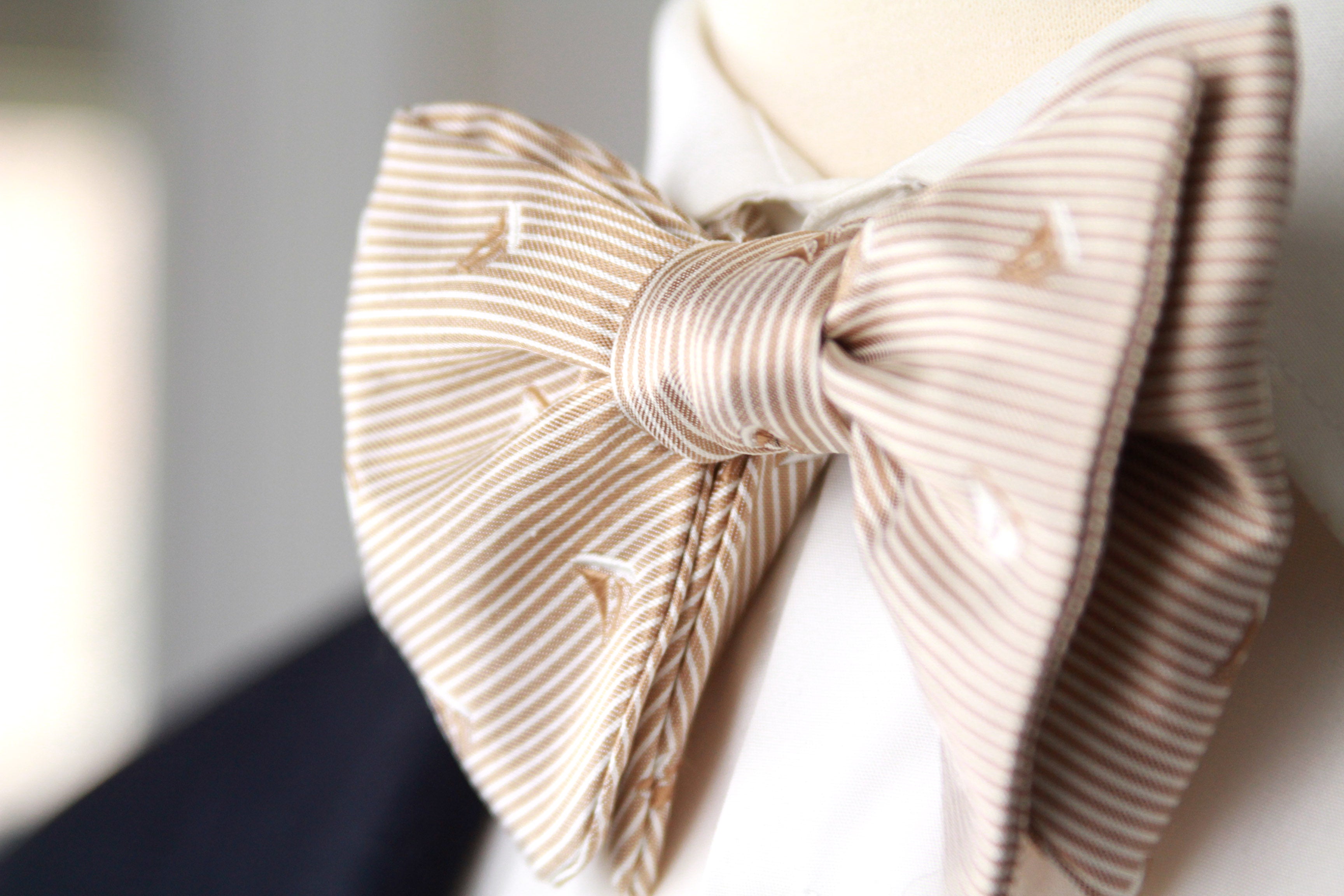 Boat Motive Silk Large Bow Tie