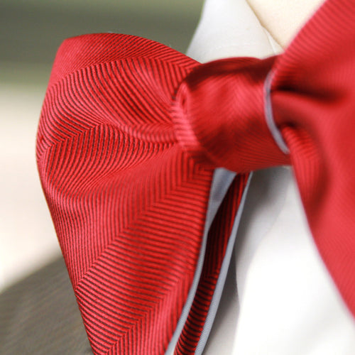 Large Red Blue Reversible Bow Tie