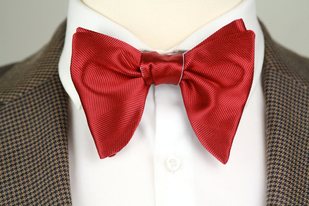 Large Red Blue Reversible Bow Tie