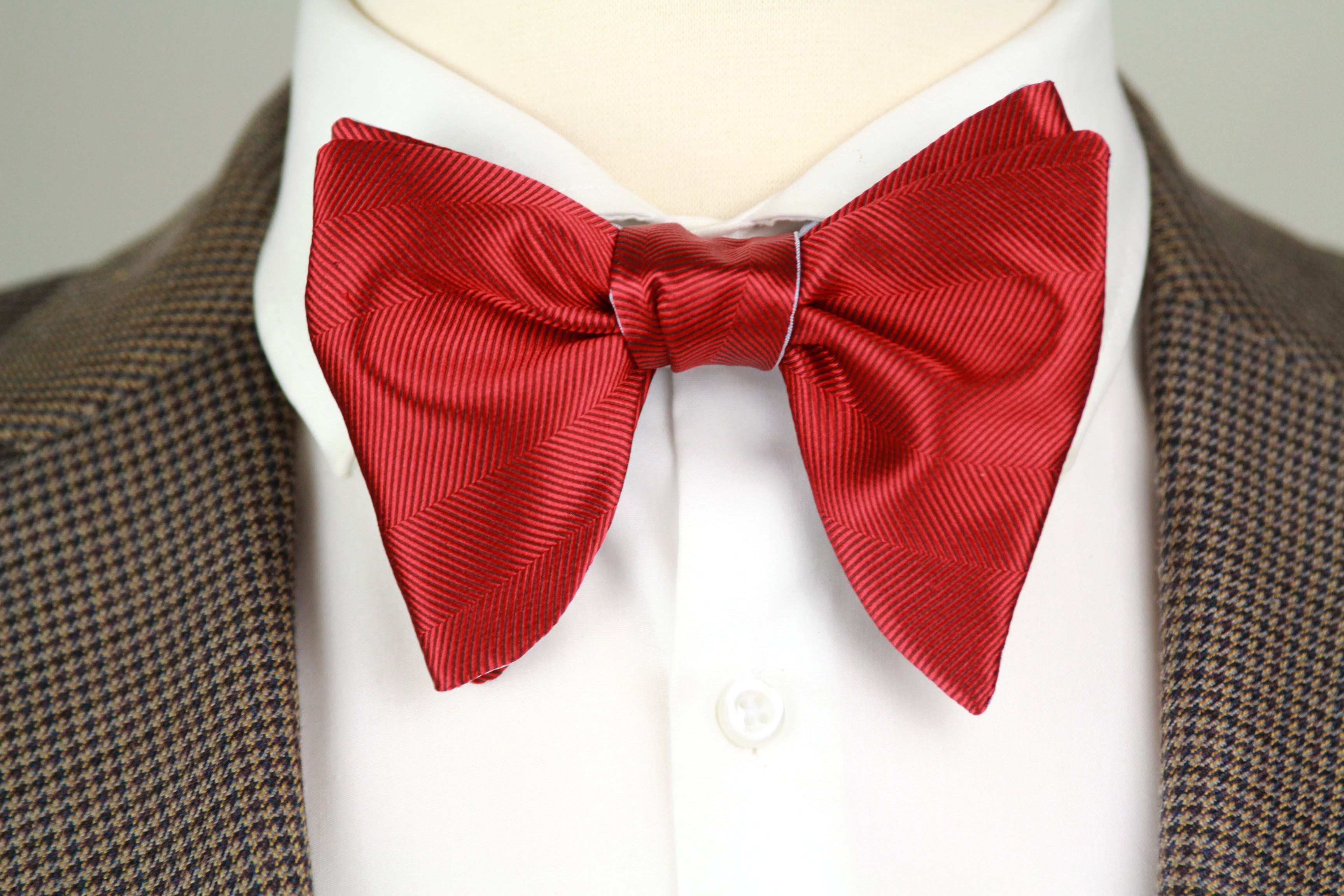 Large Red Blue Reversible Bow Tie