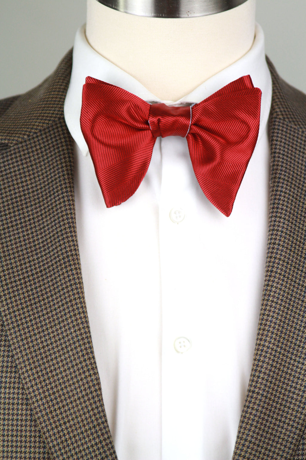 Large Red Blue Reversible Bow Tie