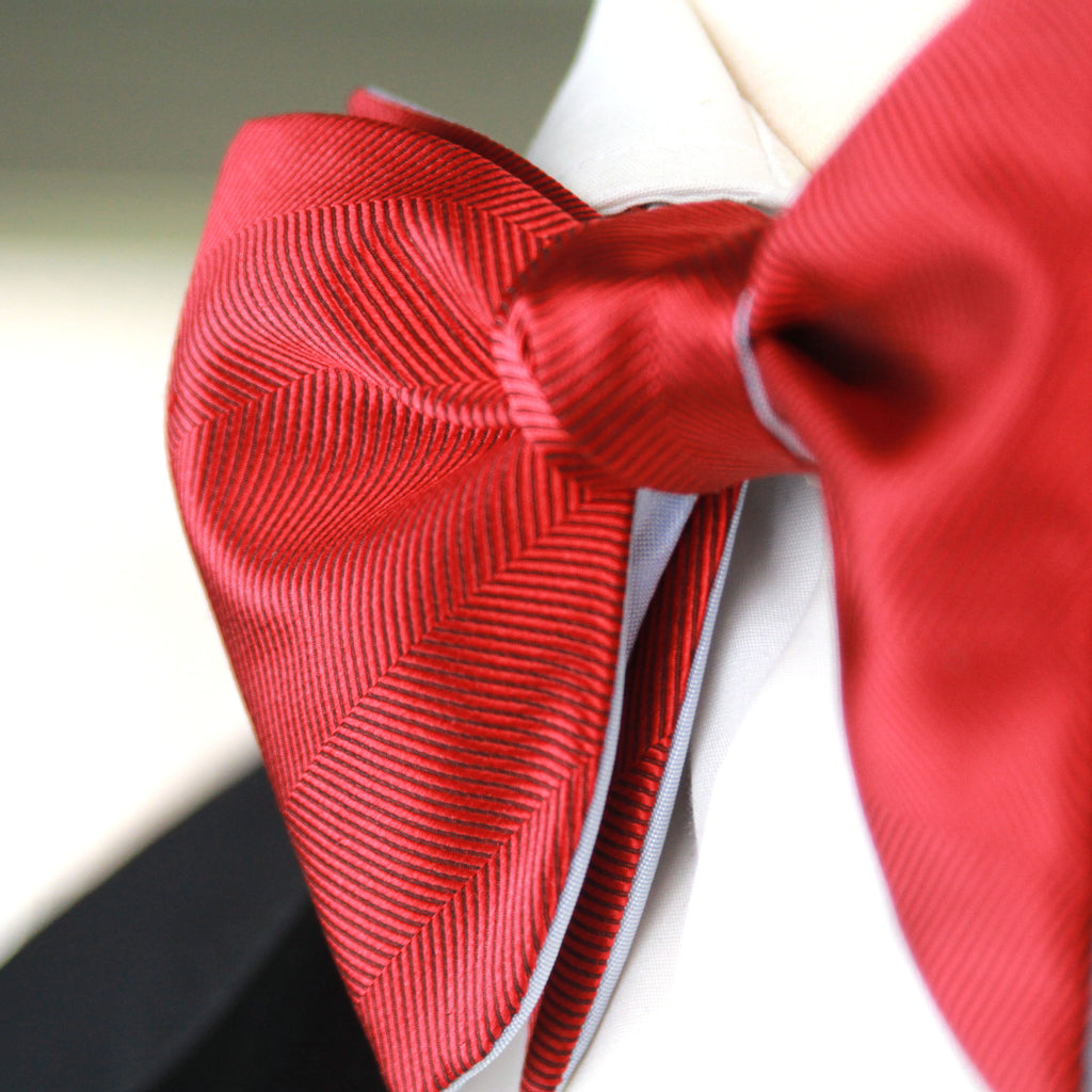 Large Red Blue Reversible Bow Tie