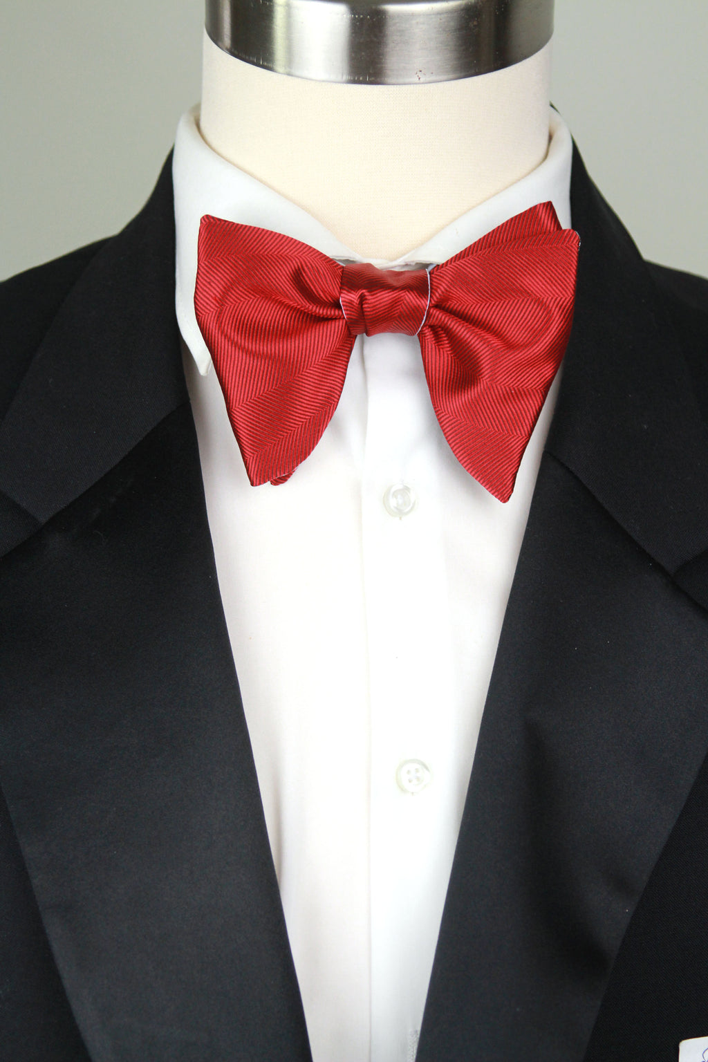 Large Red Blue Reversible Bow Tie