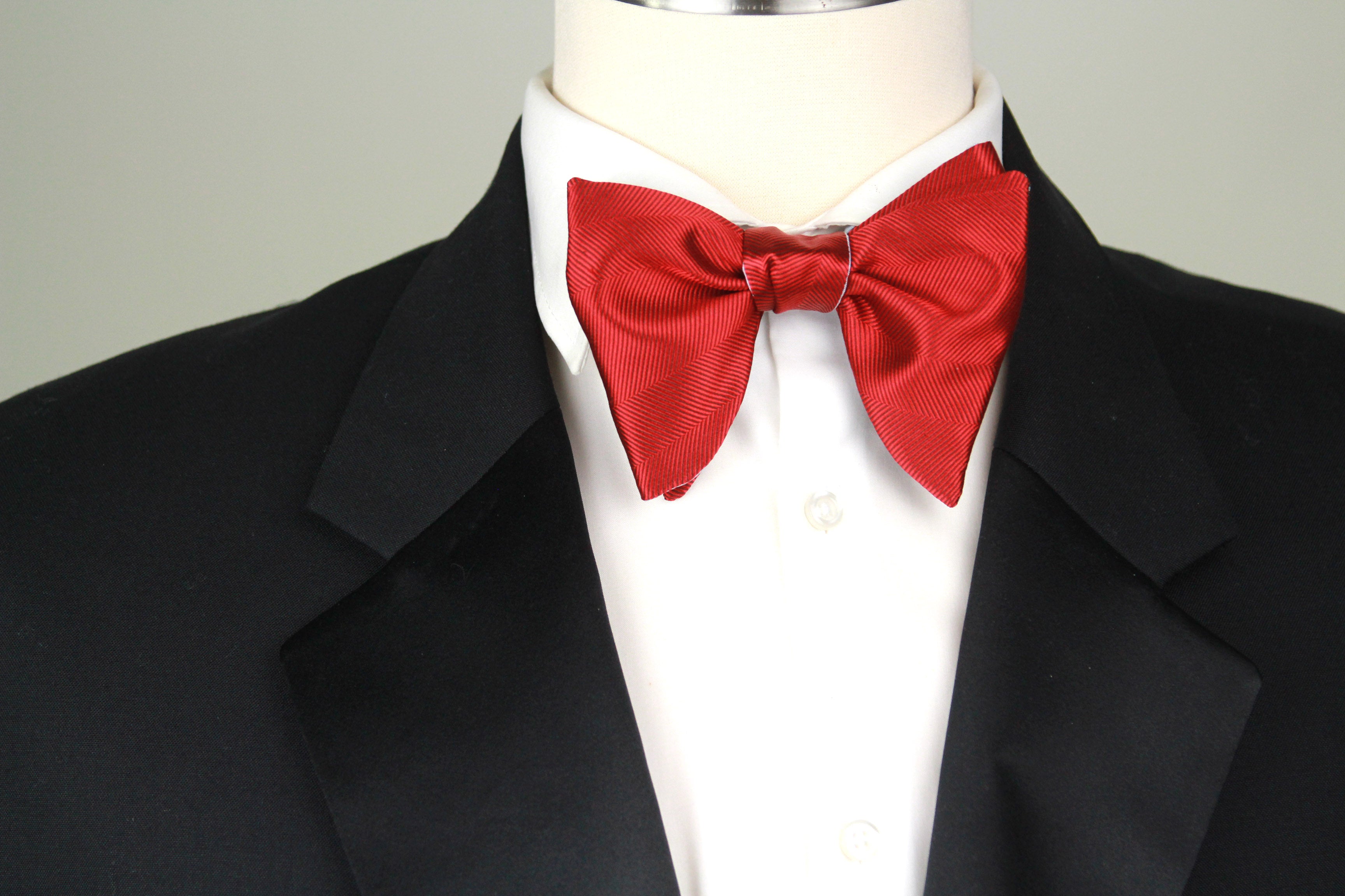 Large Red Blue Reversible Bow Tie