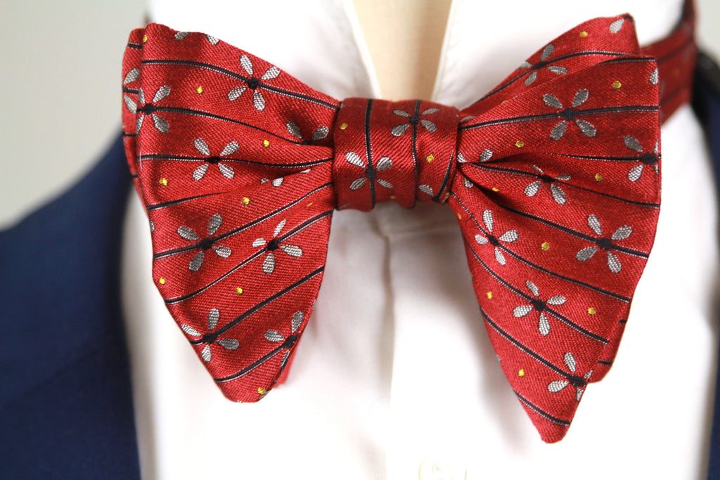 Large Self-tied Red Bow Tie