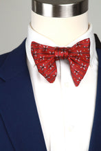 Load image into Gallery viewer, Large Self-tied Red Bow Tie
