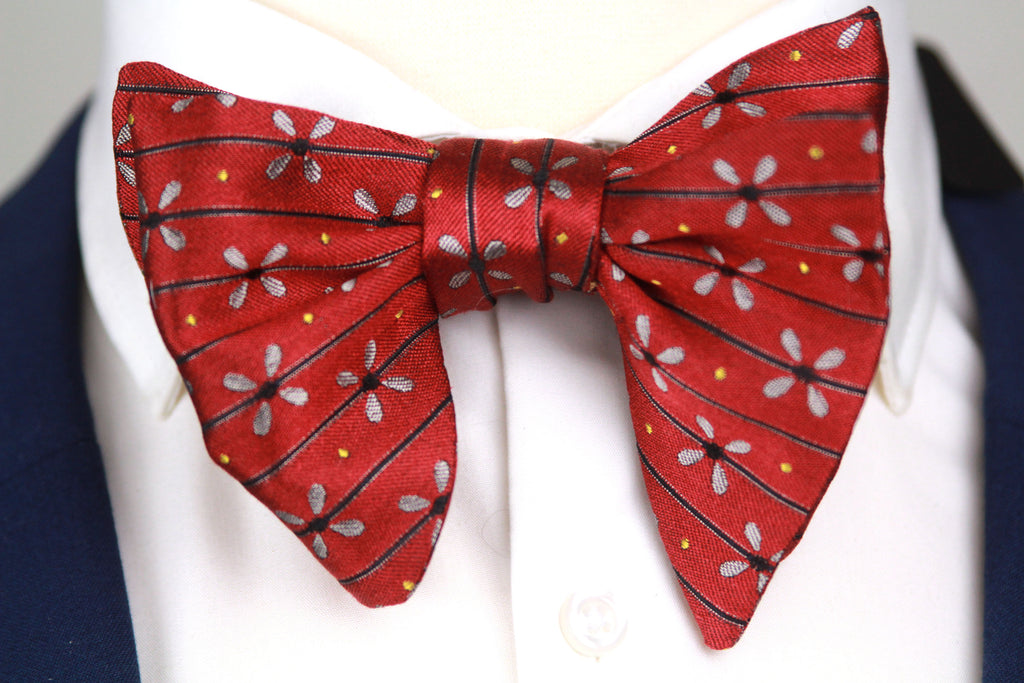 Large Self-tied Red Bow Tie