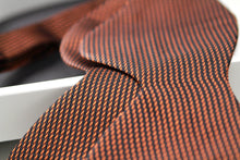 Load image into Gallery viewer, Big Butterfly Orange Black Ornament Silk Bow Tie
