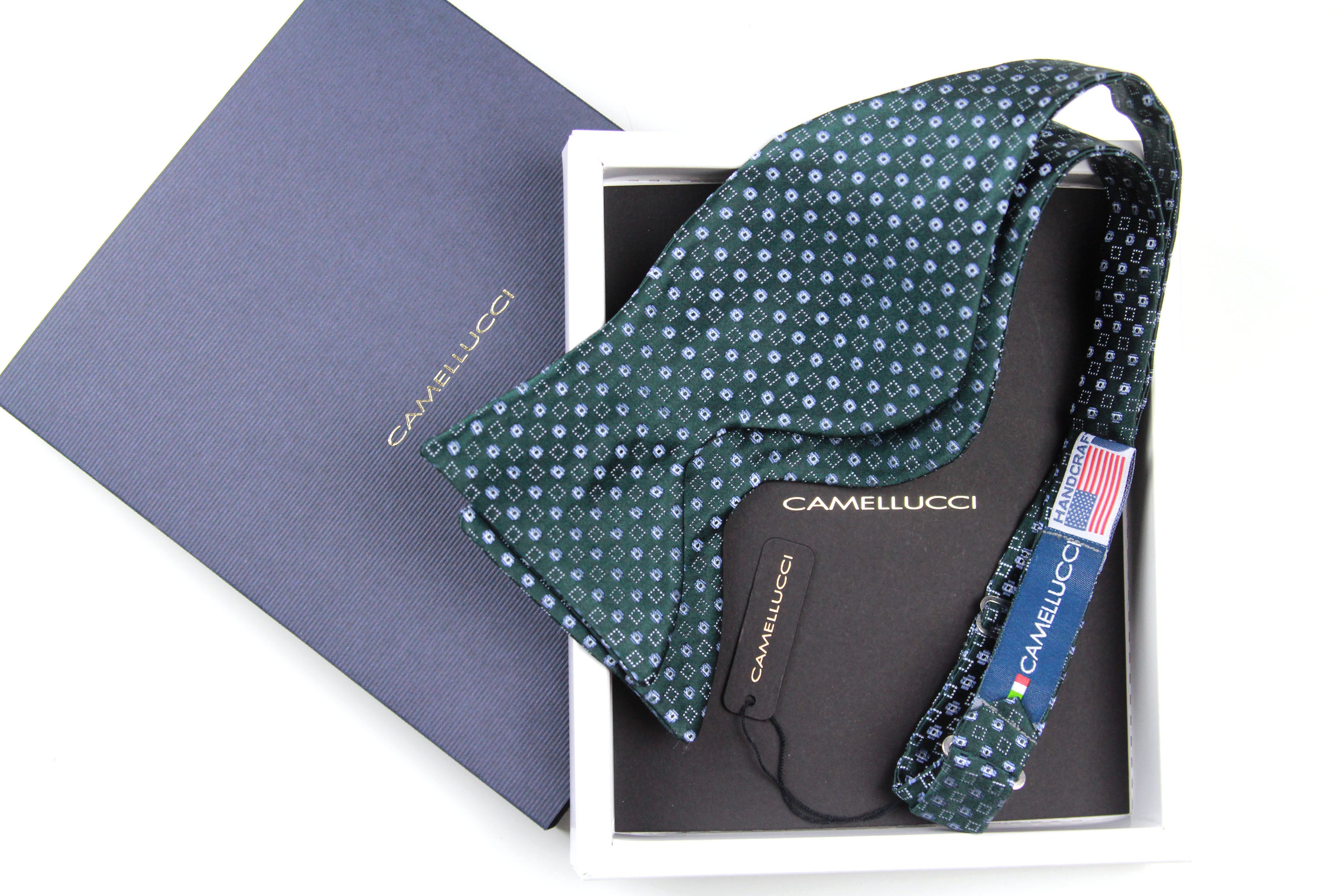 Forest Green Big Butterfly Silk Bow Tie