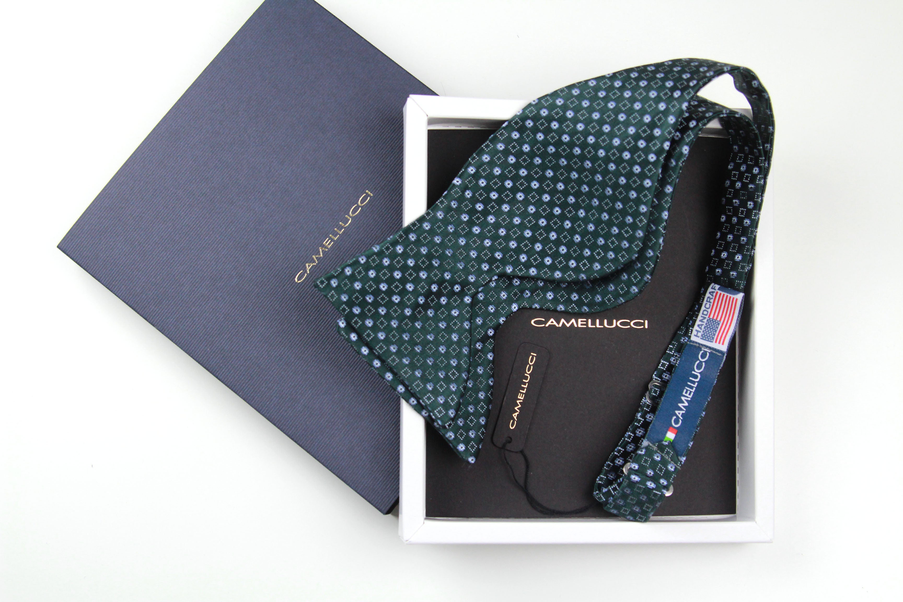 Forest Green Big Butterfly Silk Bow Tie