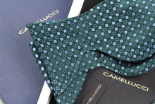 Load image into Gallery viewer, Forest Green Big Butterfly Silk Bow Tie
