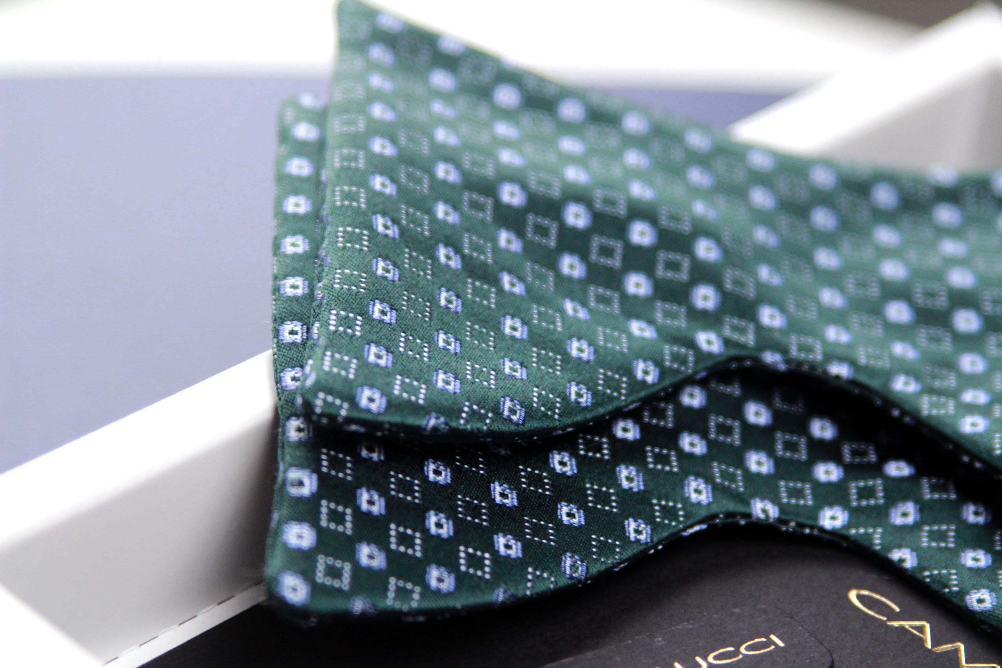 Forest Green Big Butterfly Silk Bow Tie