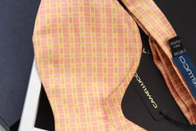 Load image into Gallery viewer, Big Butterfly Orange Plaid Silk Bow Tie S708
