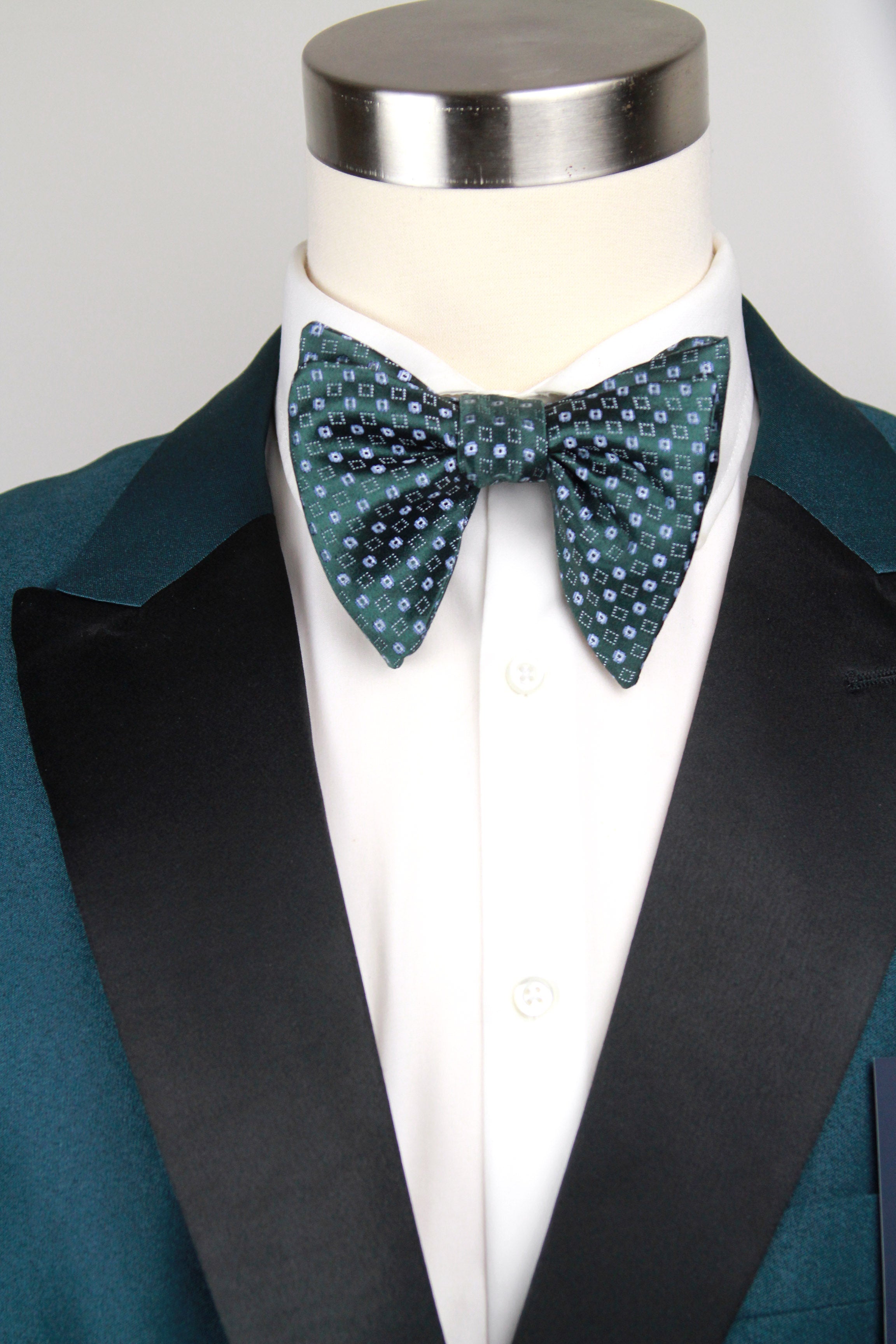 Forest Green Big Butterfly Silk Bow Tie