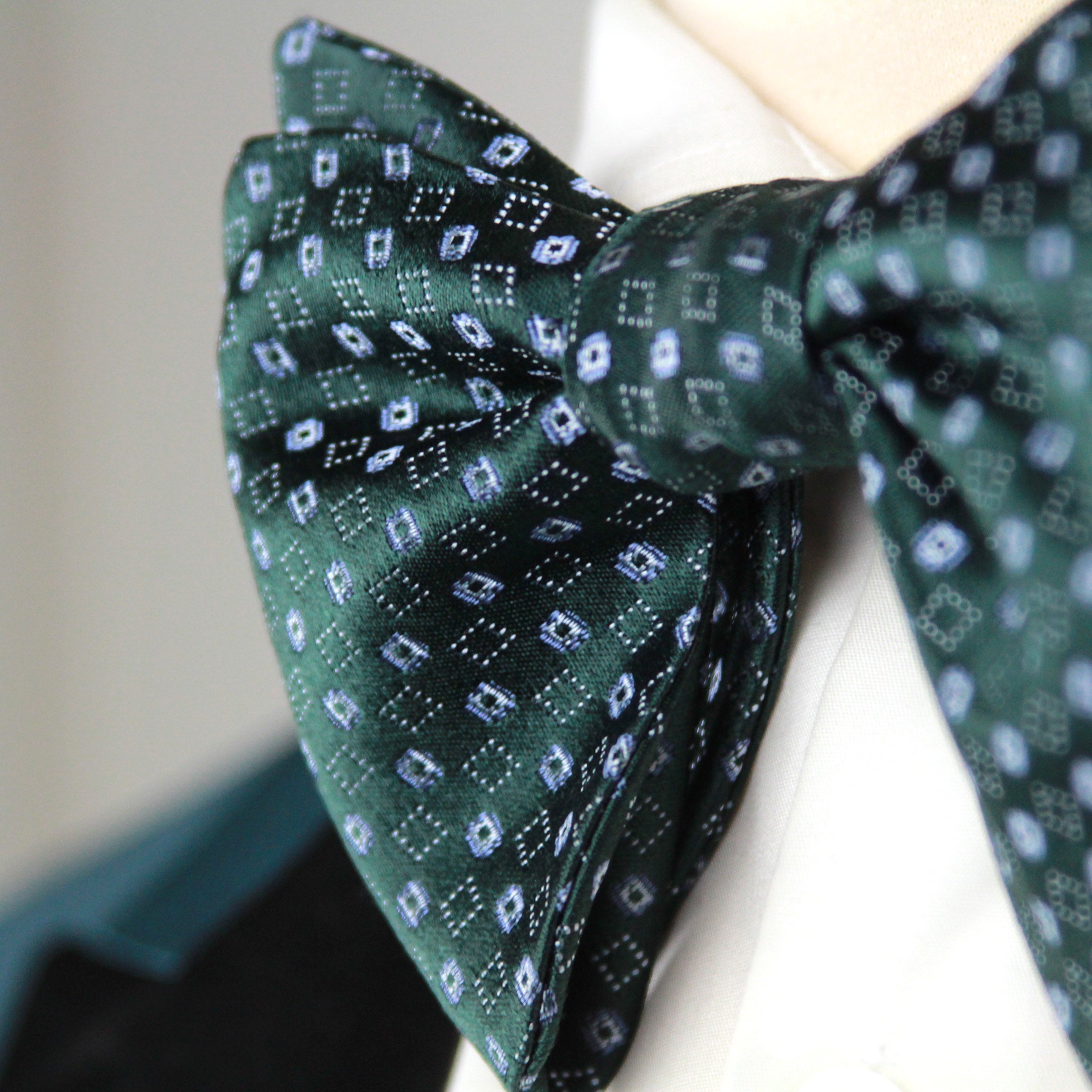 Forest Green Big Butterfly Silk Bow Tie