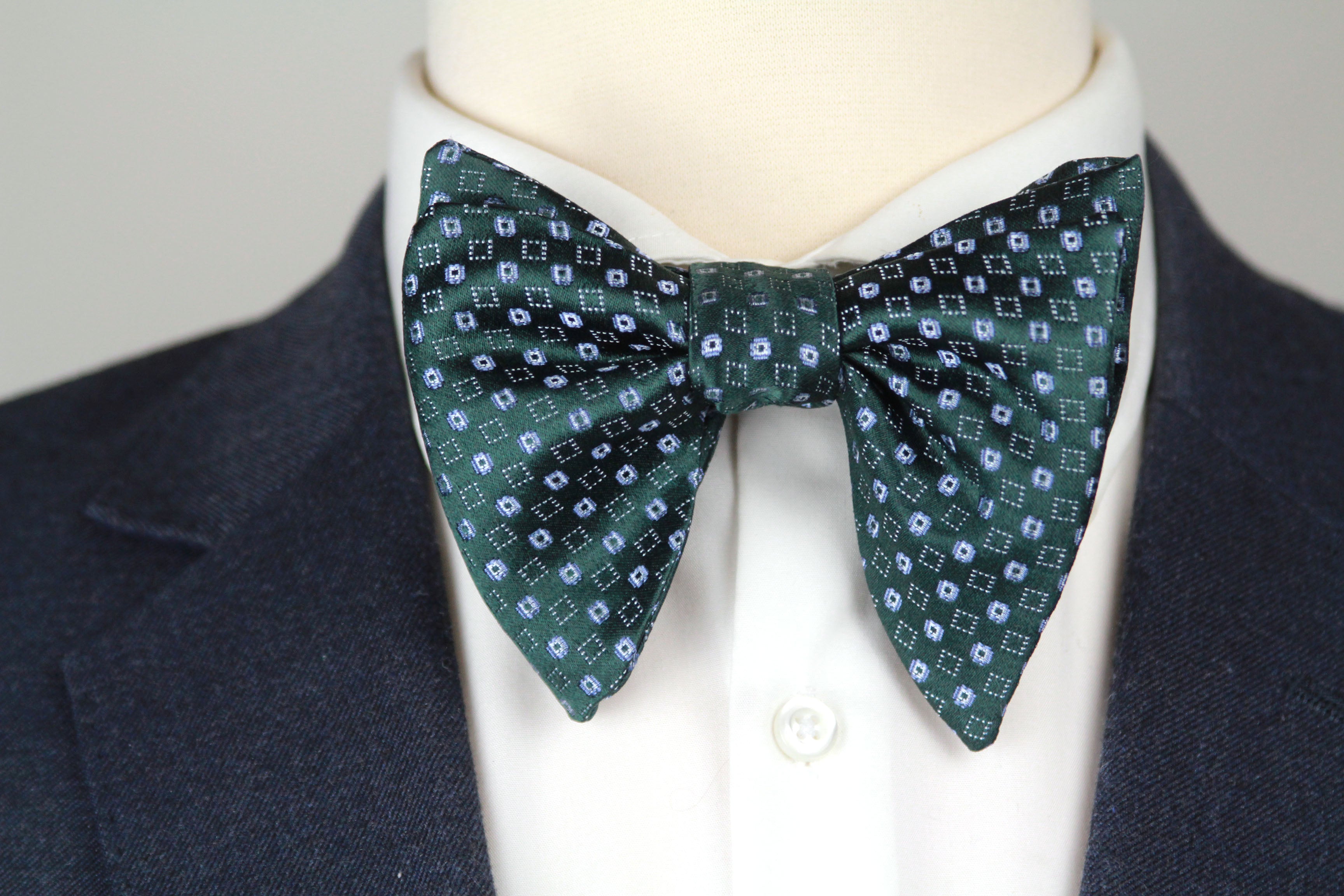 Forest Green Big Butterfly Silk Bow Tie