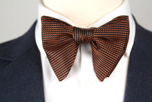 Load image into Gallery viewer, Big Butterfly Orange Black Ornament Silk Bow Tie
