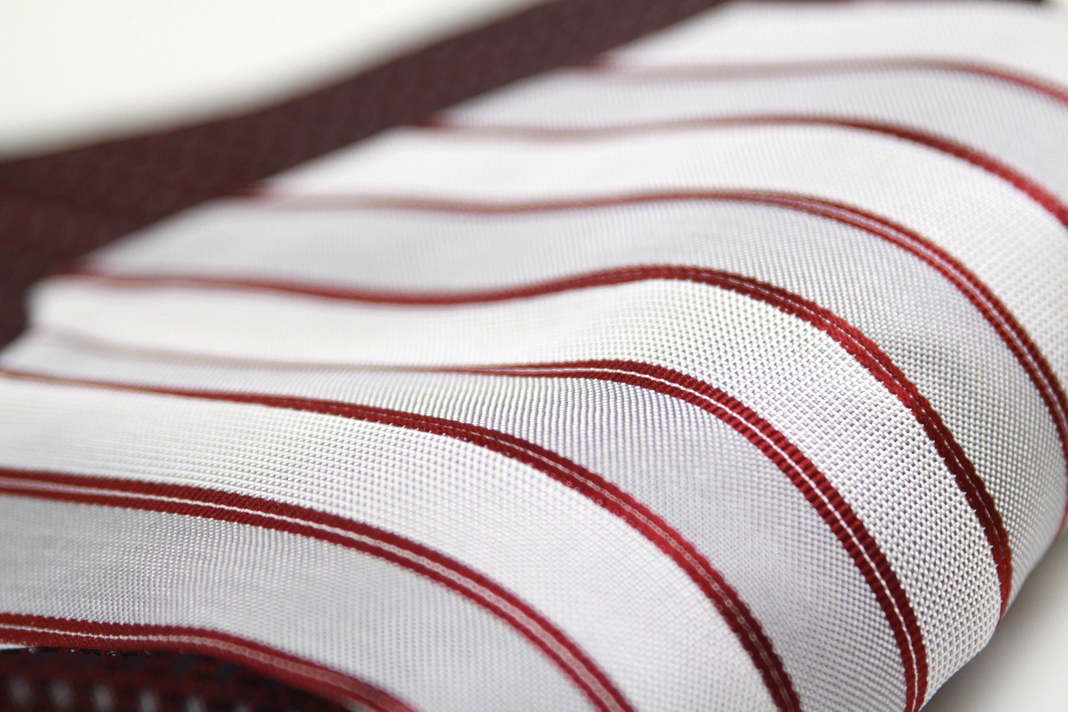 Reversible Silk striped geometrical ornament Ascot Burgundy Maroon A123b