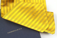 Load image into Gallery viewer, Gold Silk Cravat Ascot Striped Yellow Gold A230
