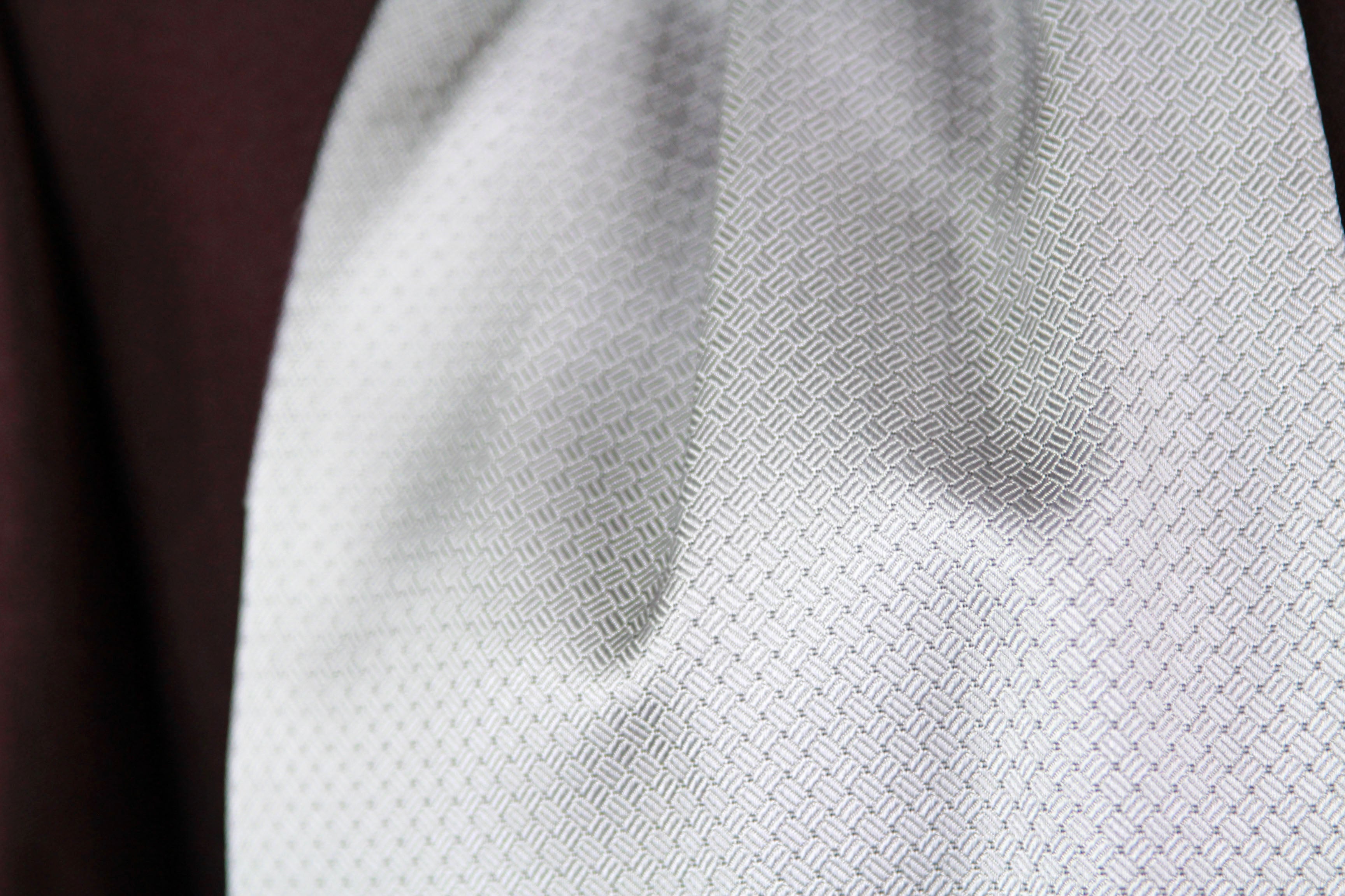 Silk Men's Ascot Grey silver purple lilac striped SKU: A216