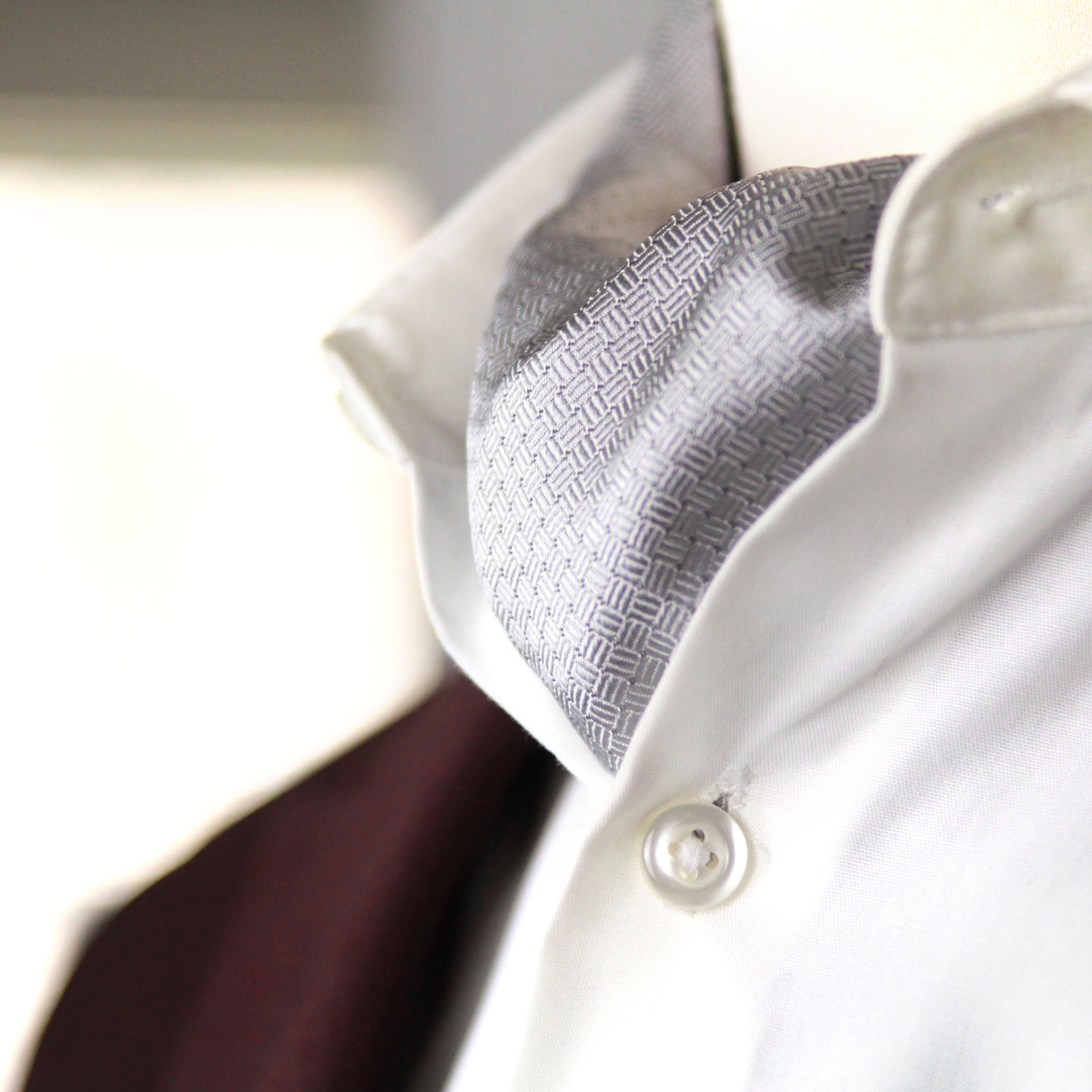 Silk Men's Ascot Grey silver purple lilac striped SKU: A216