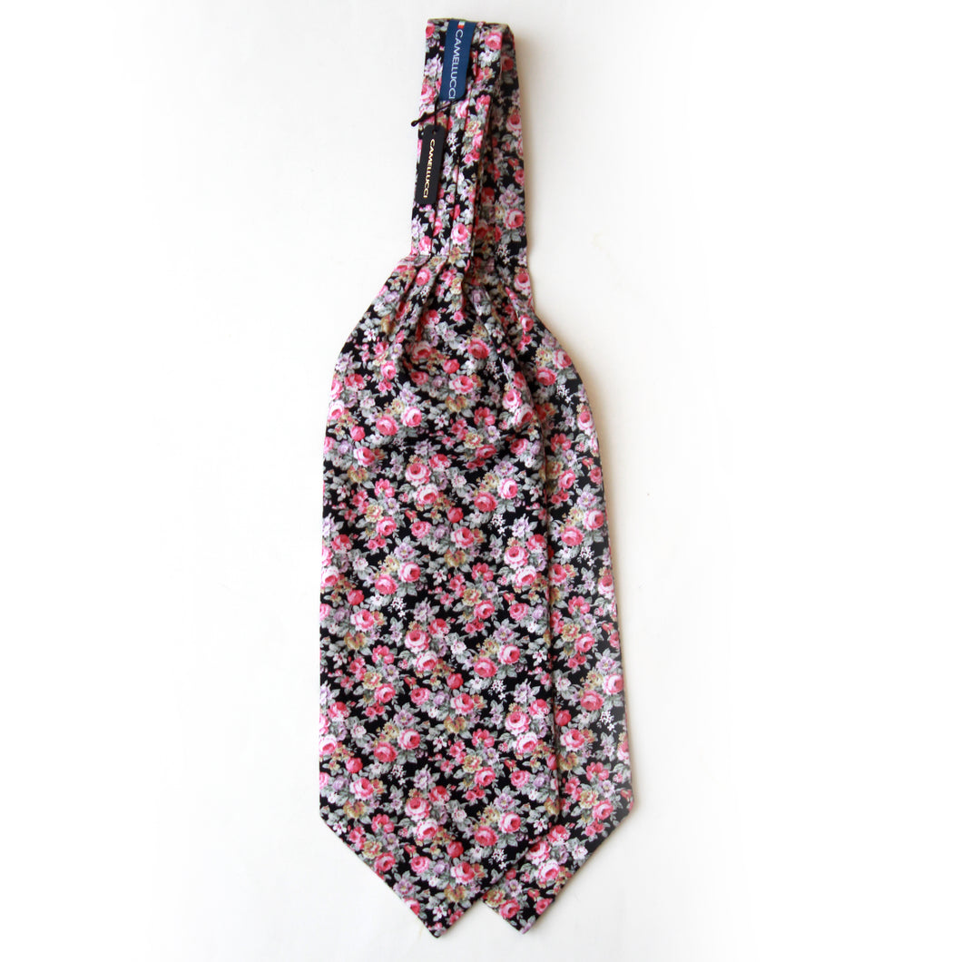 Floral Cotton Men's Cravat Ascot