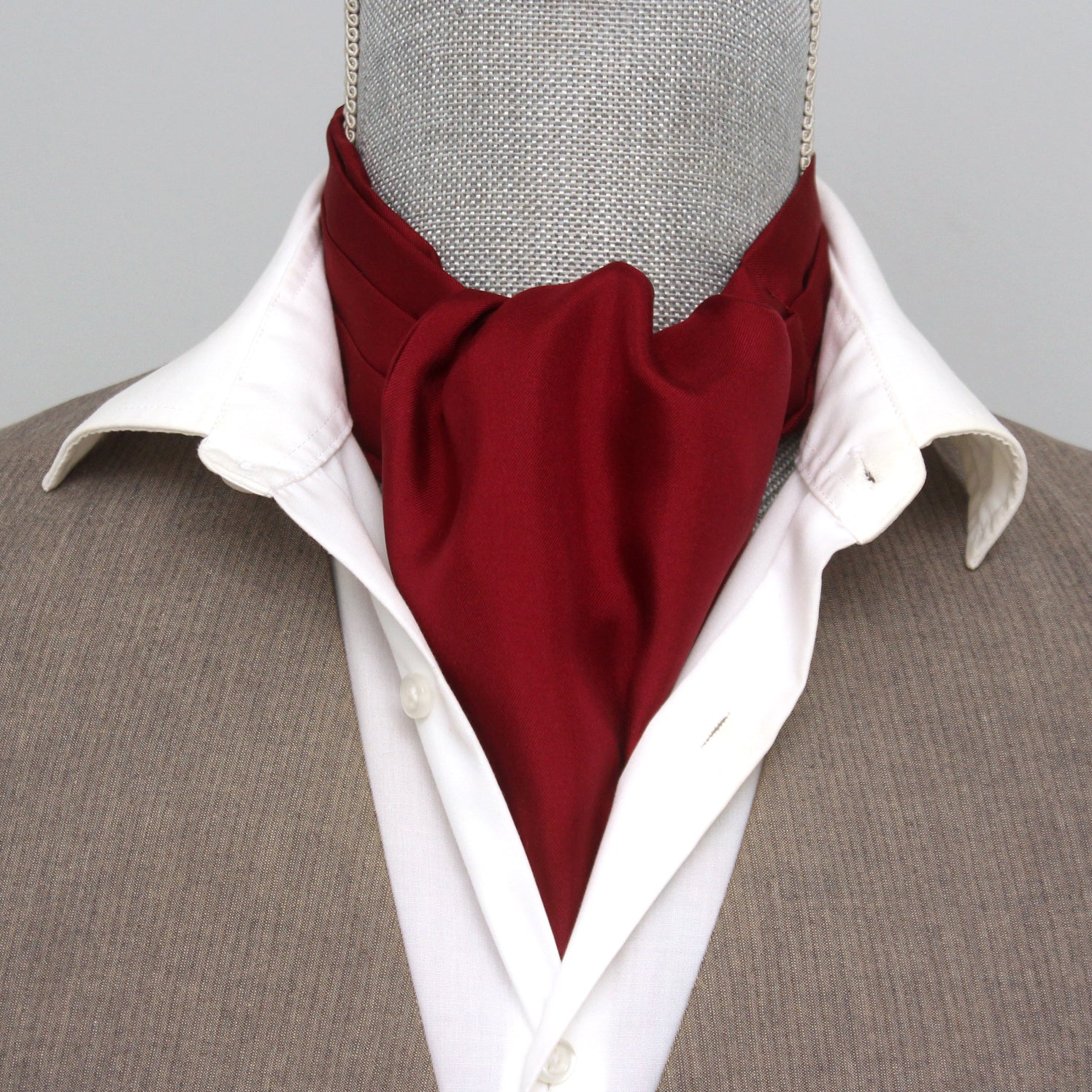 Men's Cravat Ascot Maroon Solid